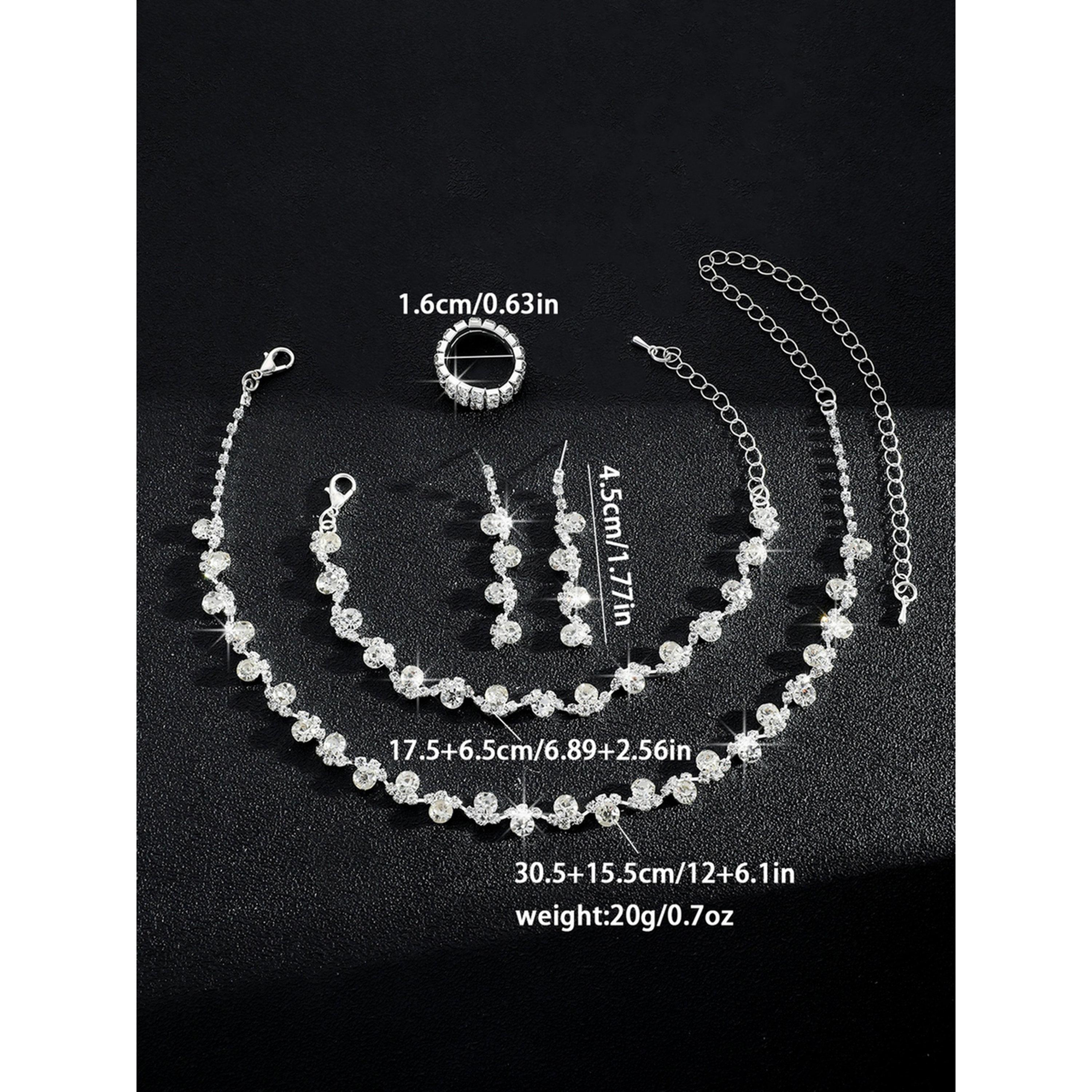Take Two 4-Piece Embellished Necklace, Bracelet, Ring And Earrings Jewelry Set-women-watchesandjewellery-jewellery-jewellerysets-image-4