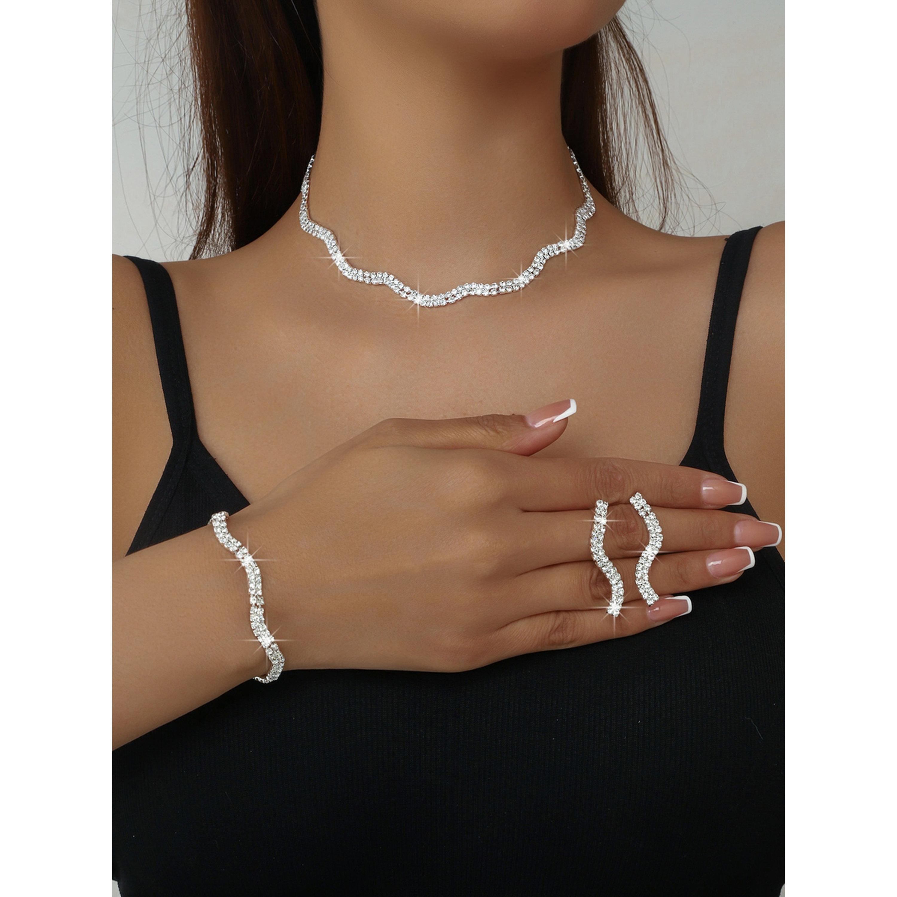 Take Two 3-Piece Embellished Necklace, Bracelet And Earrings Jewelry Set-women-watchesandjewellery-jewellery-jewellerysets-image-2