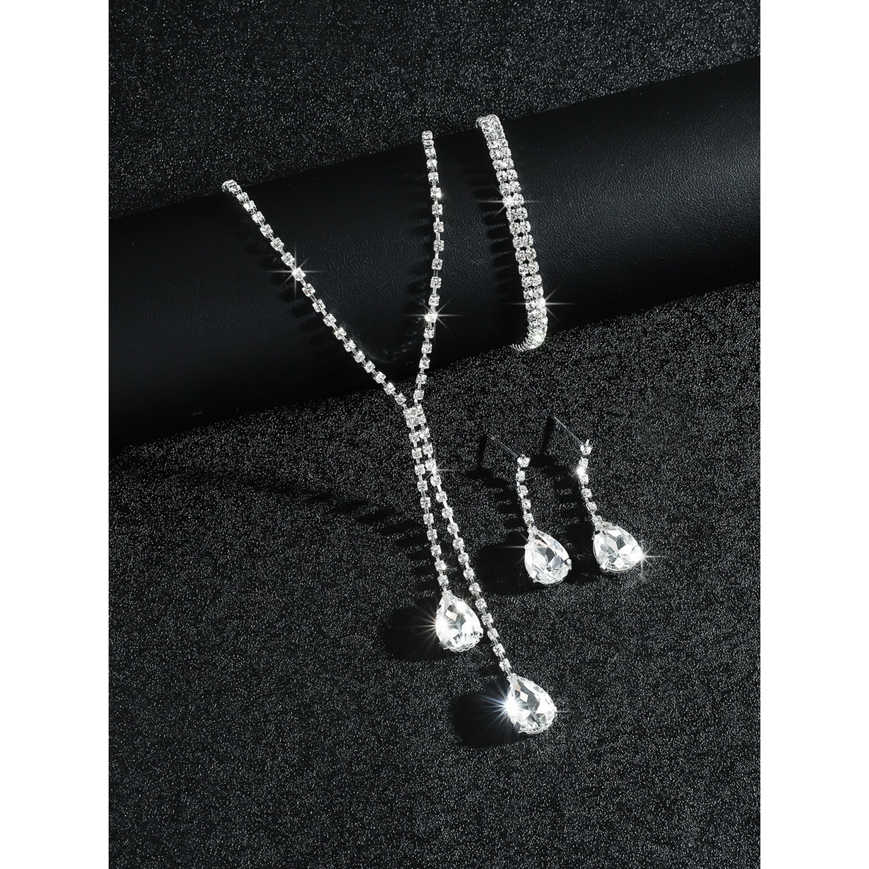 طقم مجوهرات 3 قطع عقد وسوار وأقراط منمقة-women-watchesandjewellery-jewellery-jewellerysets-image-4