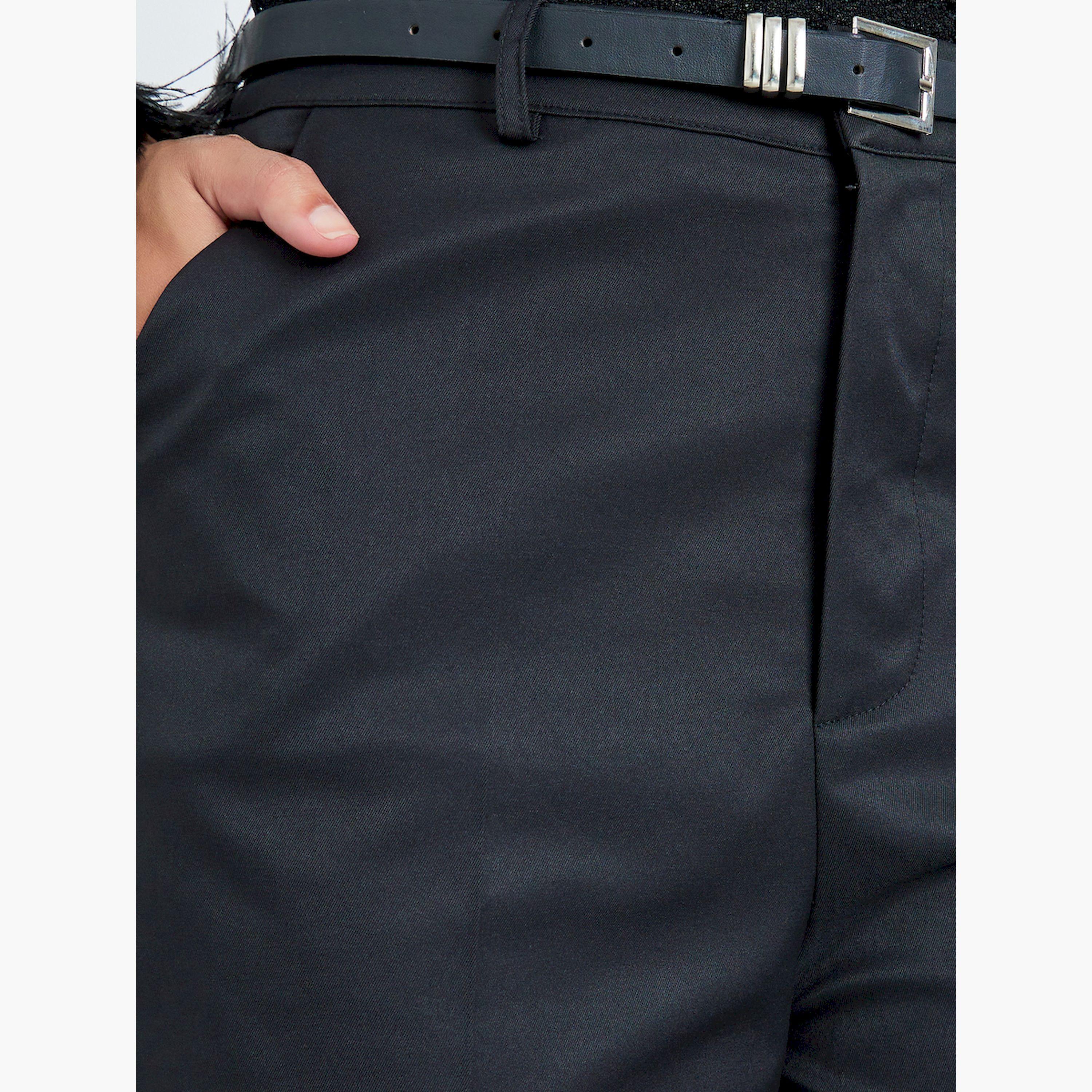 Styli Black Wide Leg Trousers-women-clothing-bottoms-trousers-image-3