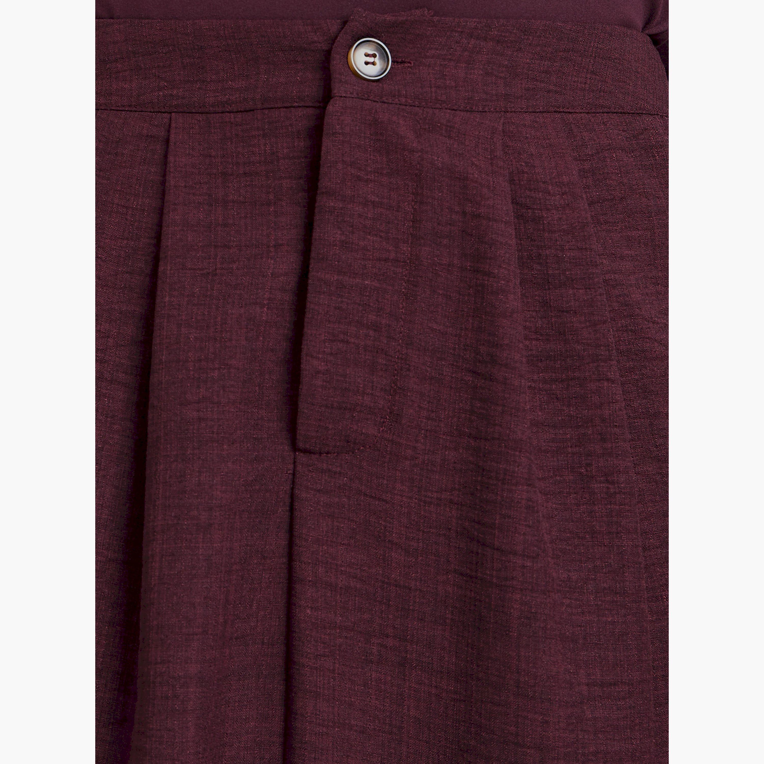 ستايلي - تنورة ماكسي لون برغندي بفتحة أمامية-women-clothing-bottoms-skirts-image-3