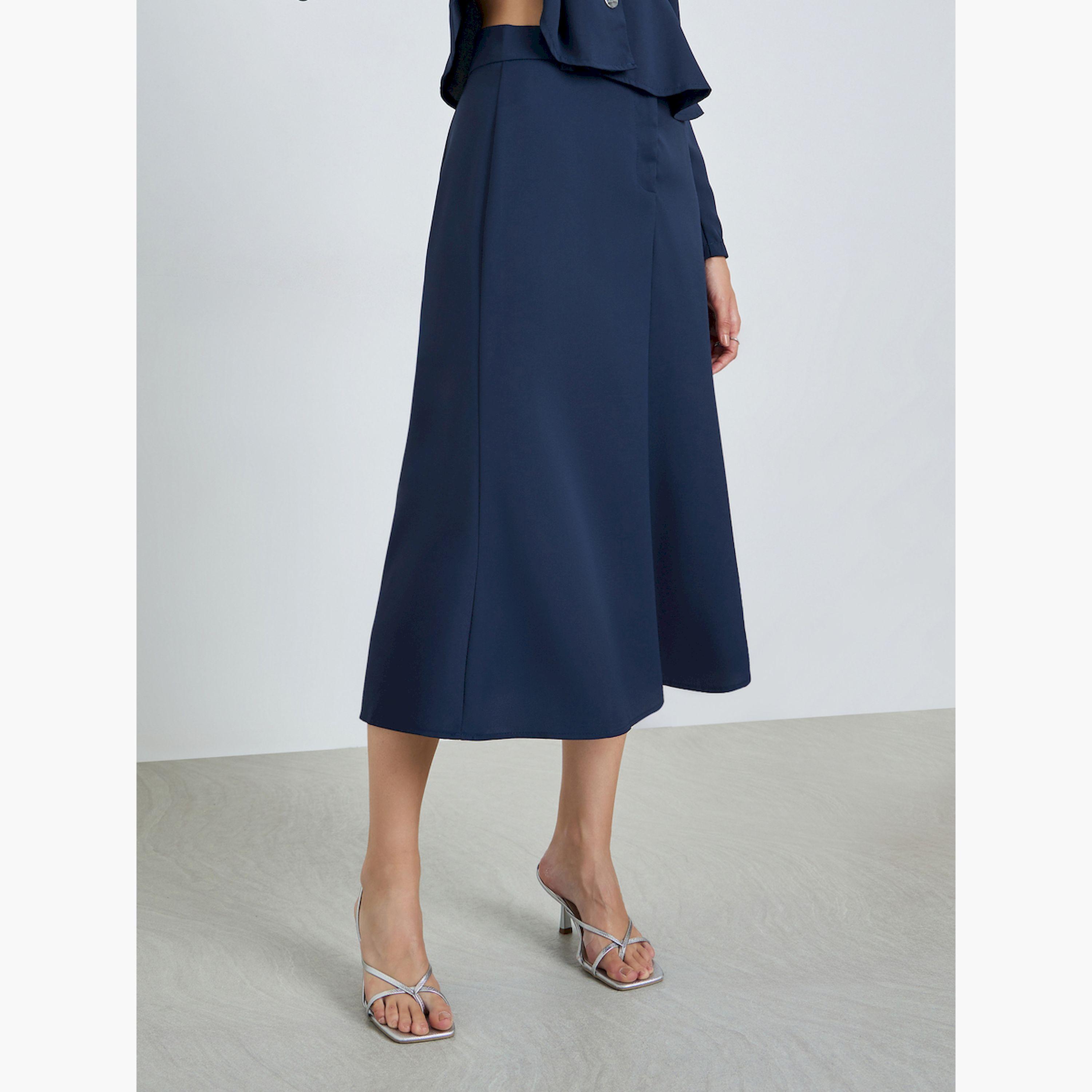طقم بليزر ضيق بأكمام طويلة وتنورة-women-clothing-coordsets-image-4