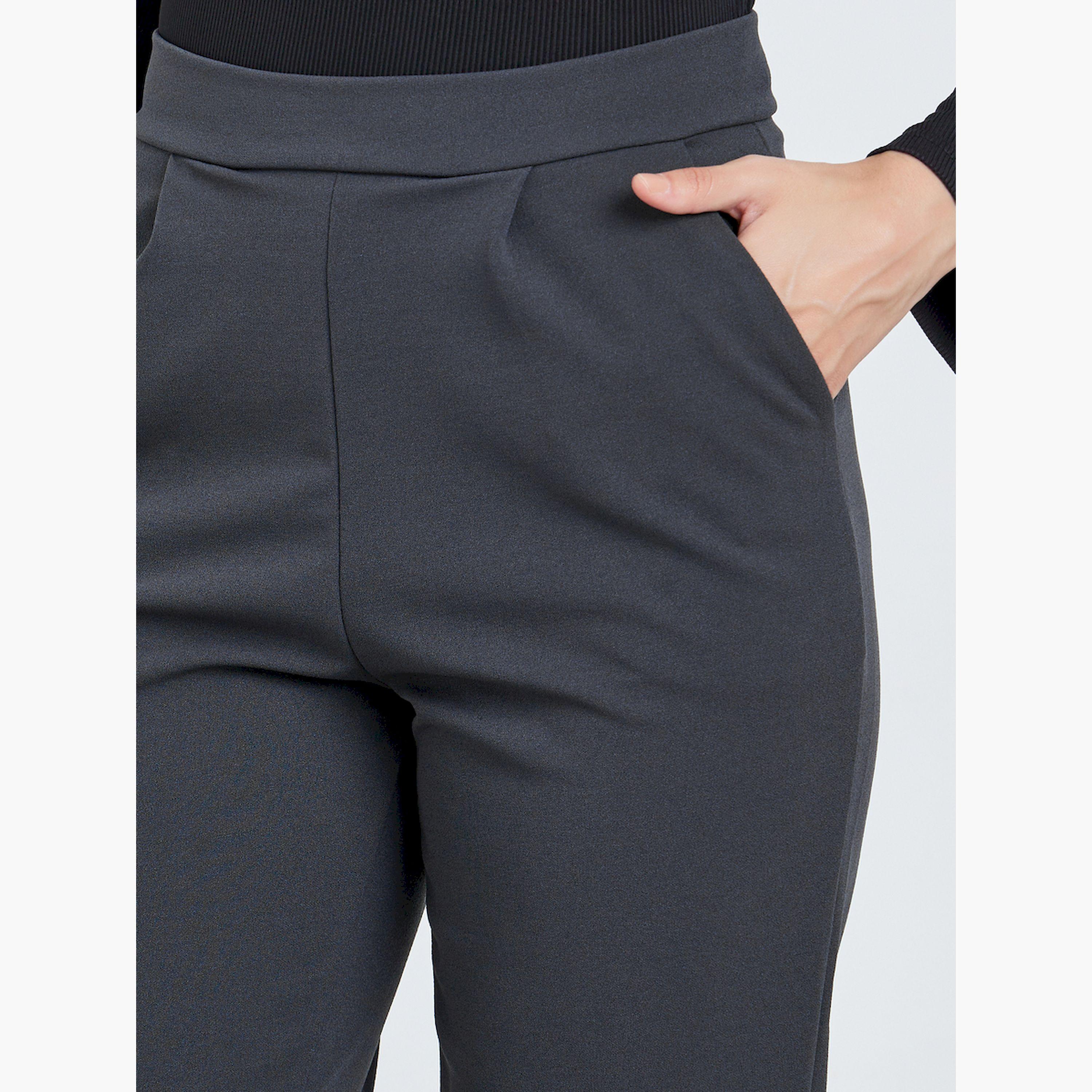 Take Two Grey High Rise Tapered Leg Pants-women-clothing-bottoms-trousers-image-3