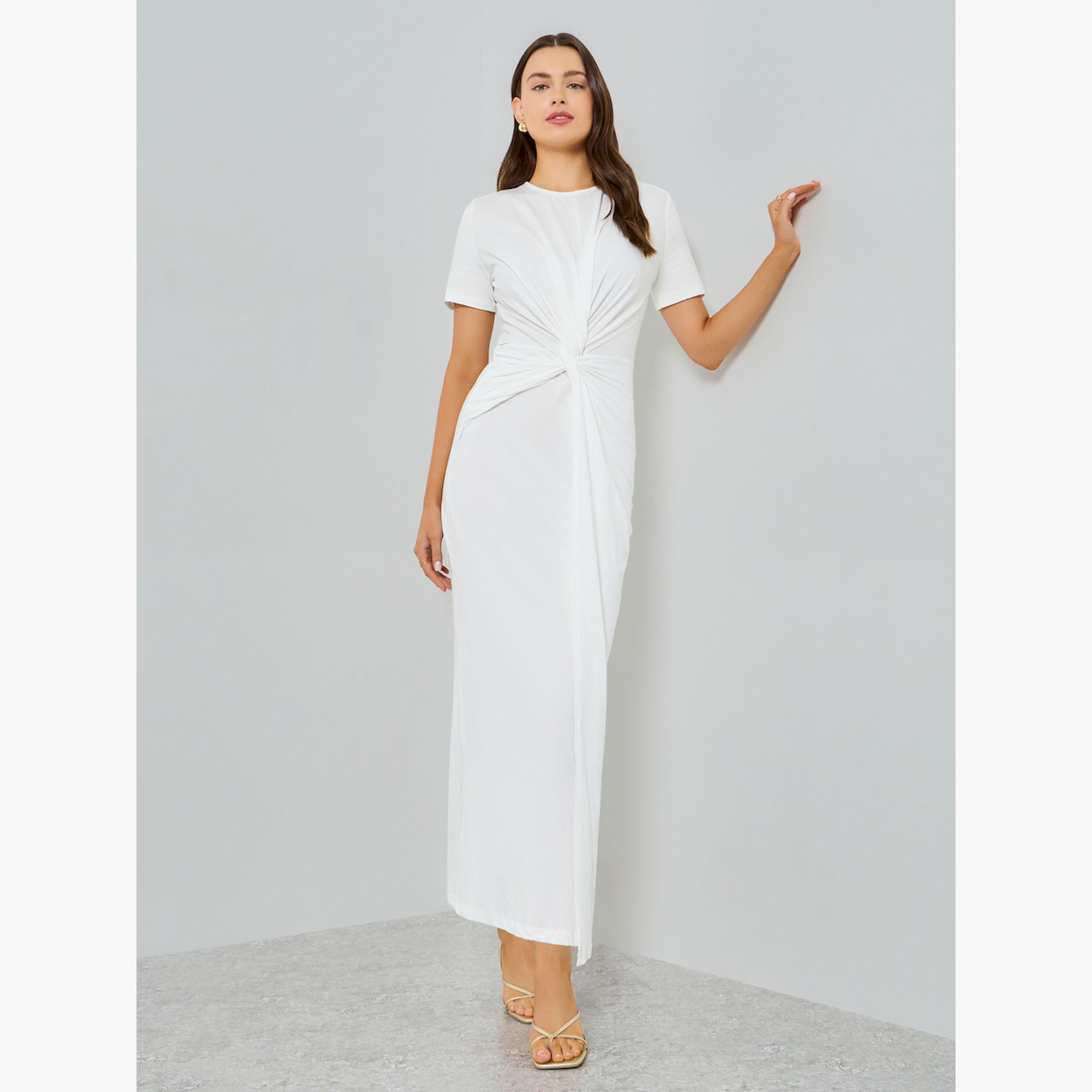 فستان طويل قصة ضيقة بخصر محدد-women-clothing-dresses-image-4