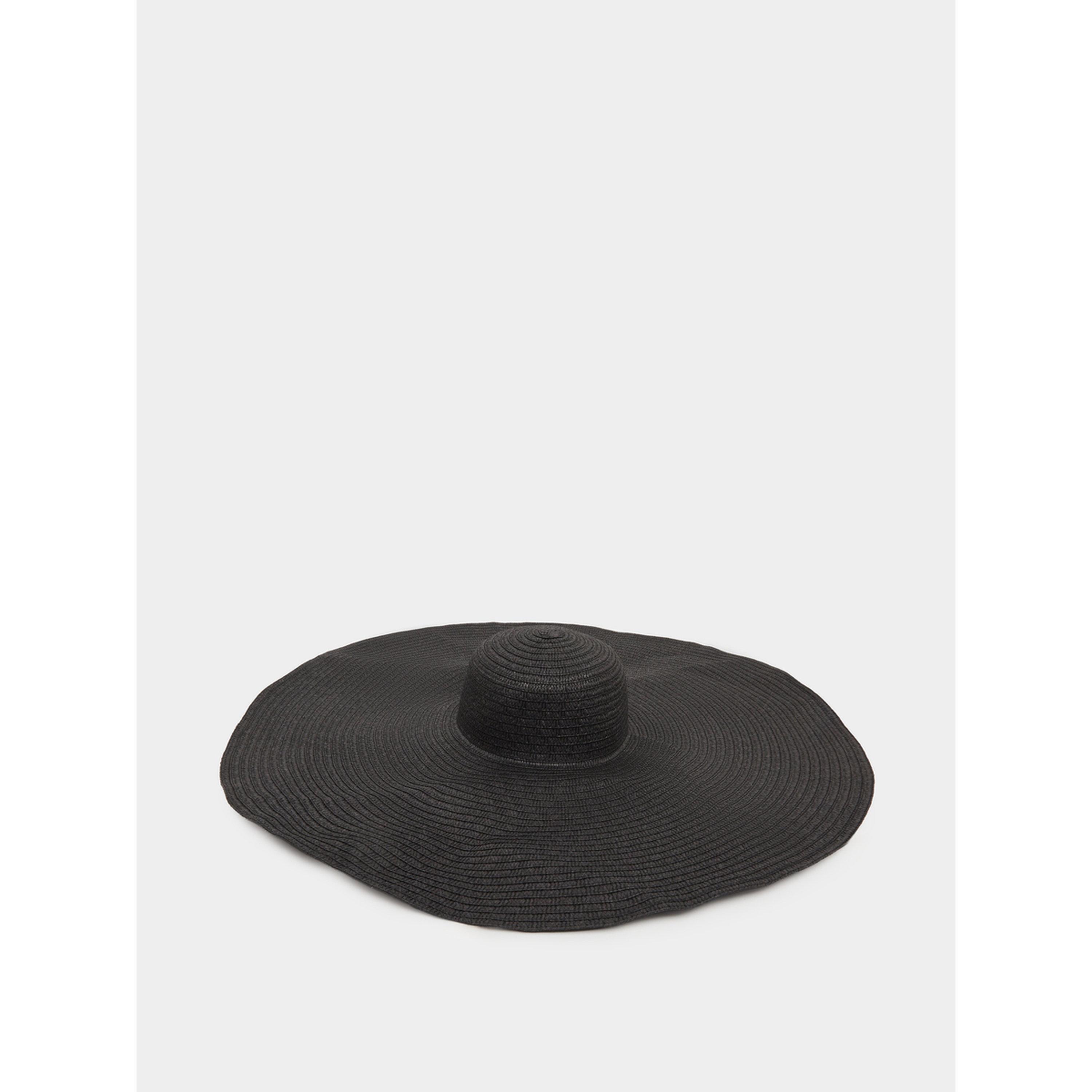 قبعة شمس قش بحافة واسعة-women-clothingaccessories-capsandhats-image-2