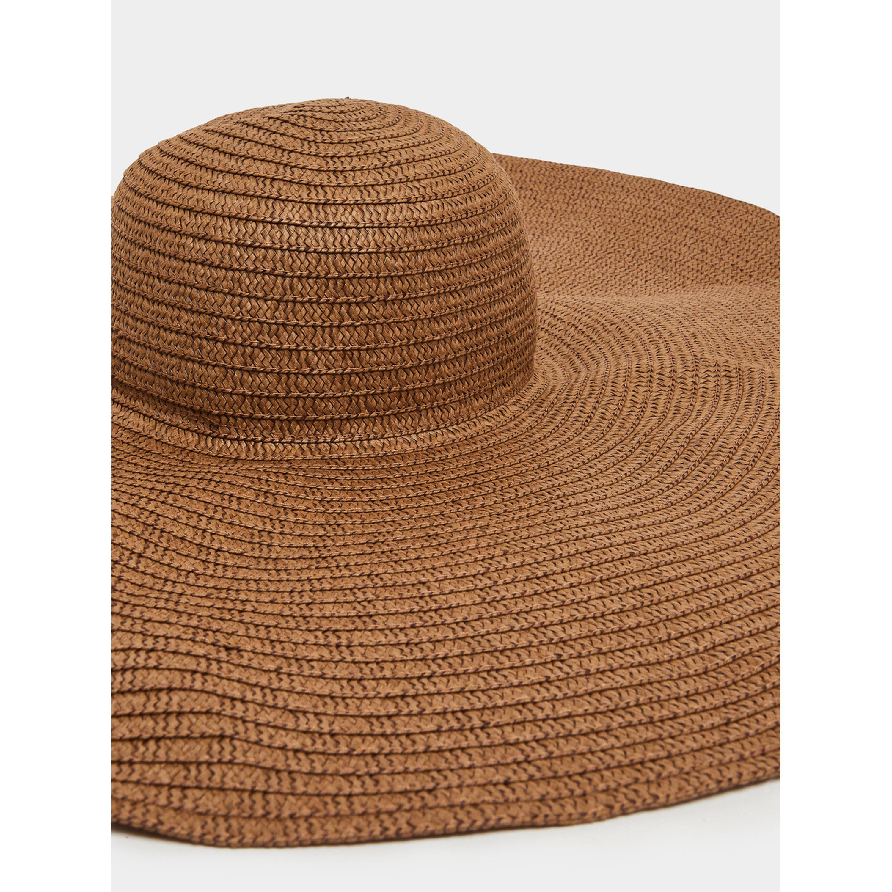 قبعة شمس قش بحافة واسعة-women-clothingaccessories-capsandhats-image-3