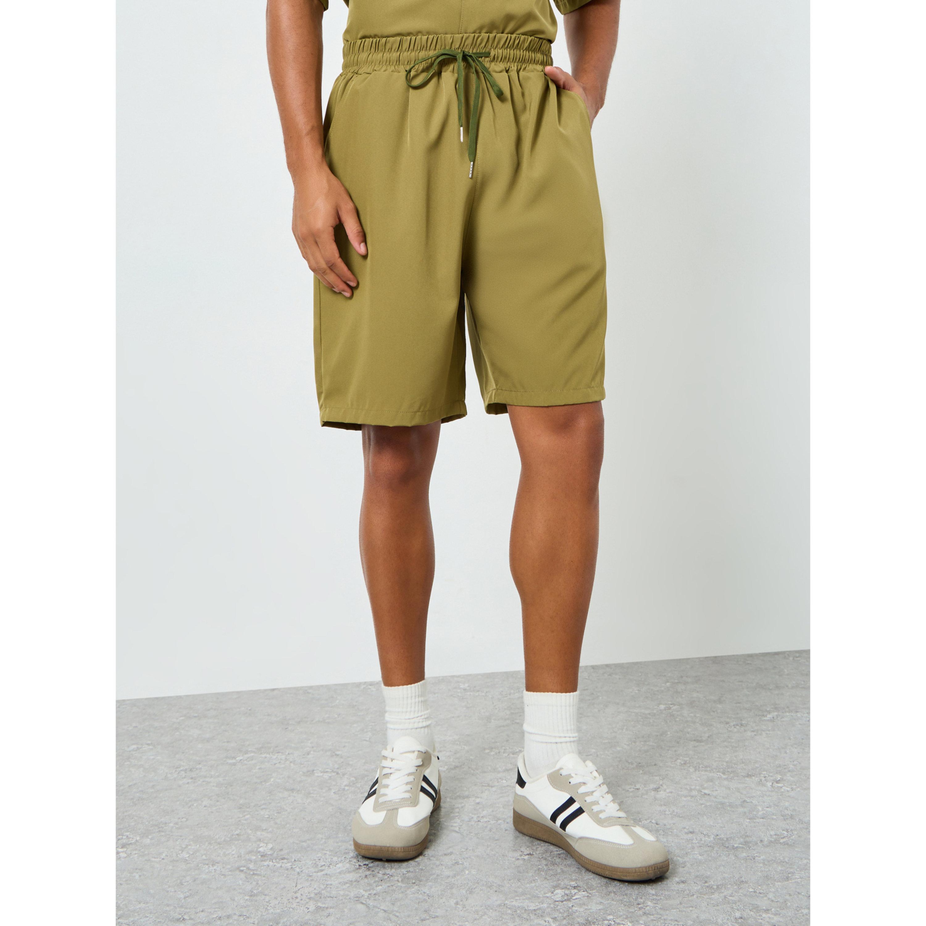 Take Two Men Solid Pocket Detail Shirt and Shorts Co-Ords-men-clothing-coordsets-image-6