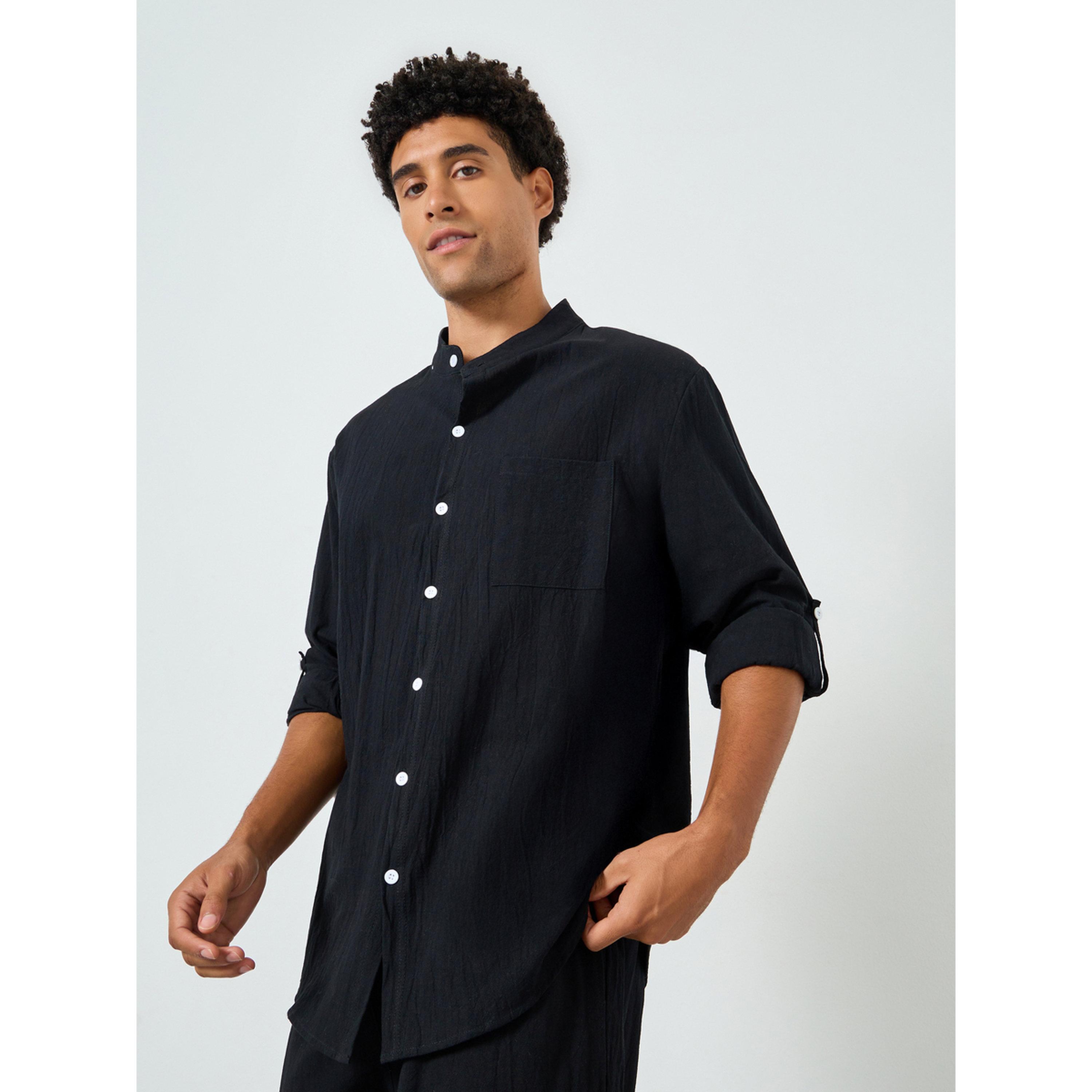 Take Two Men Solid Pocket Detail Shirt and Pants Co-Ords-men-clothing-coordsets-image-3