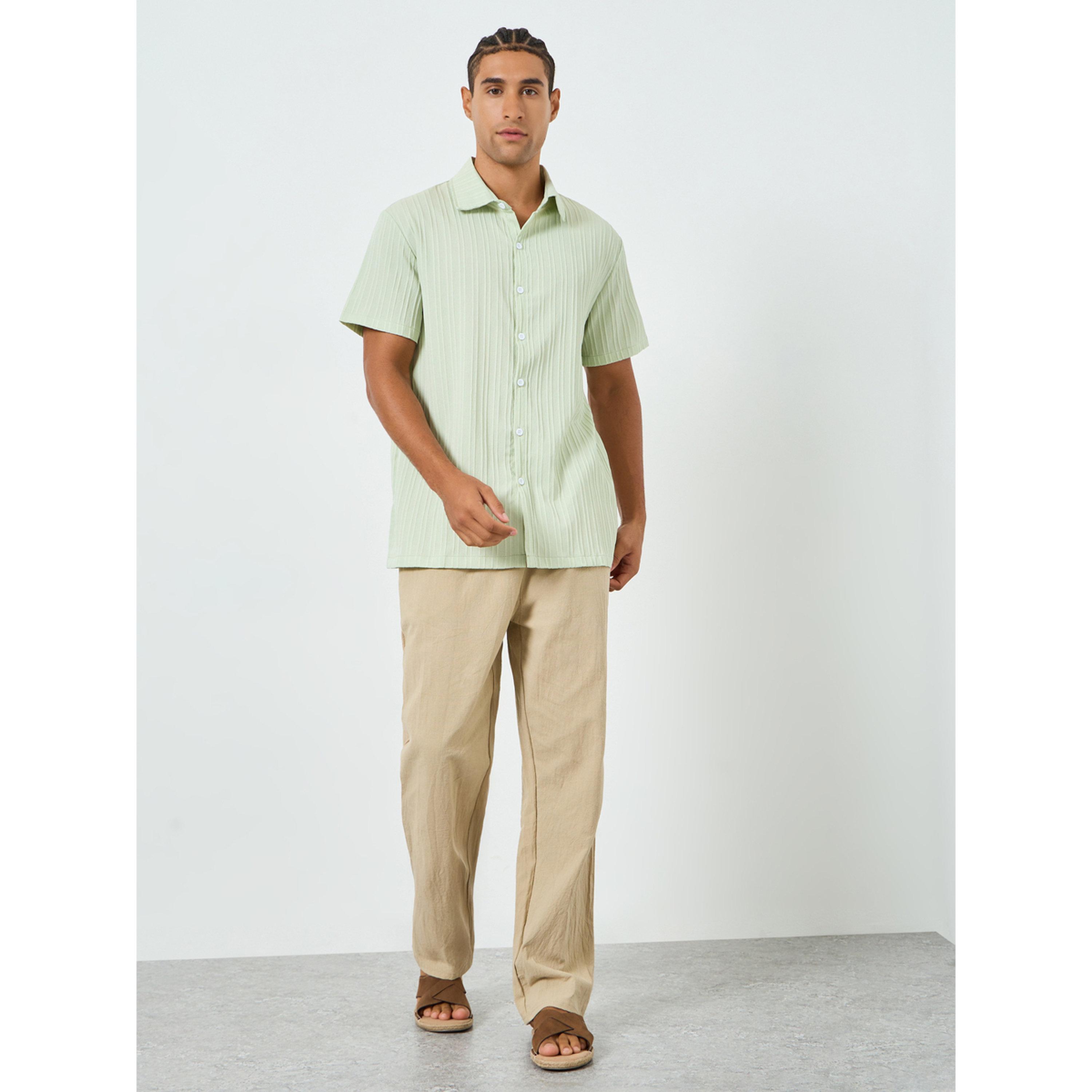 بنطال من مزيج الكتان برباط خصر-men-clothing-bottoms-joggers-image-2