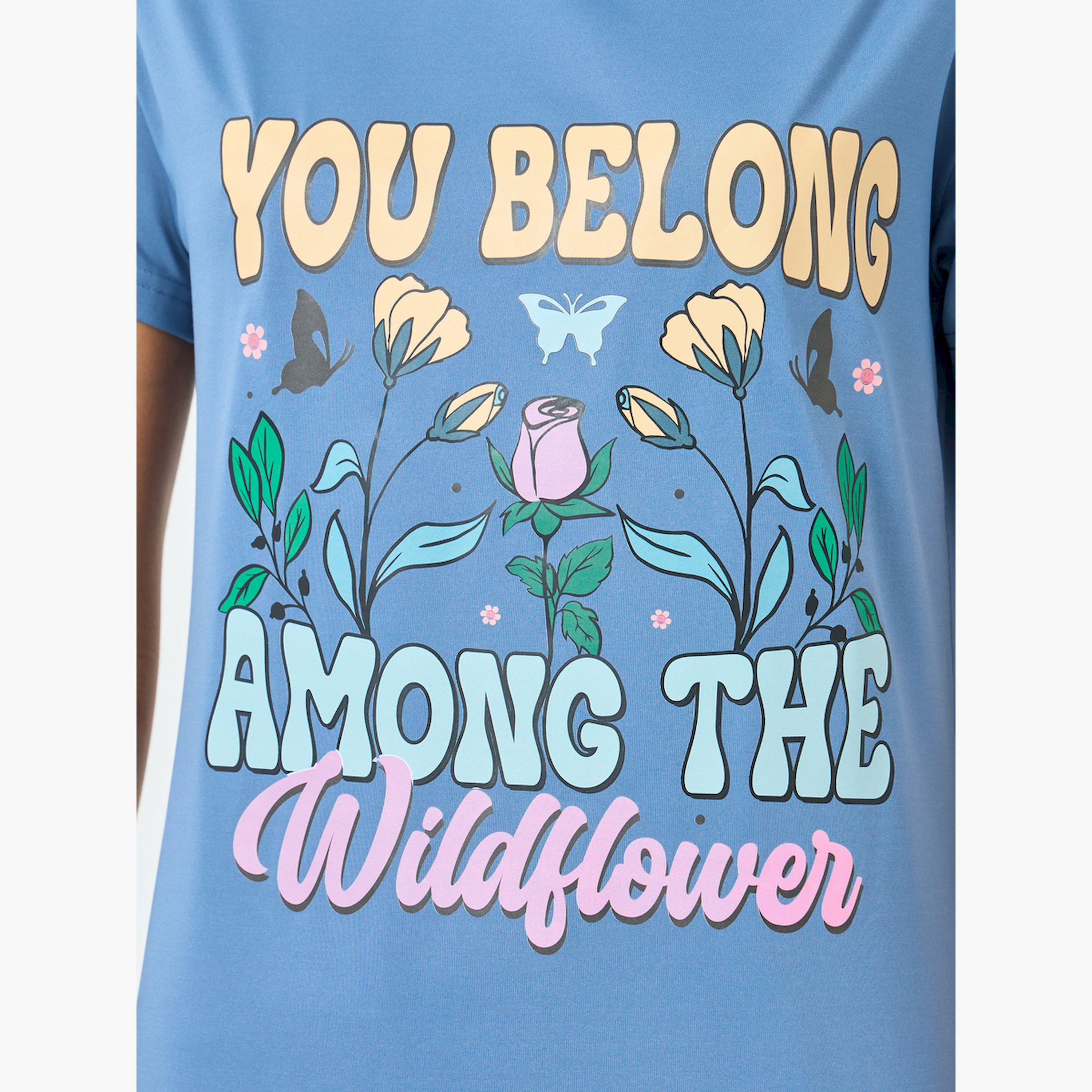 Take Two Blue Wildflower Print T-Shirt Dress-women-clothing-nightwear-nighties-image-5