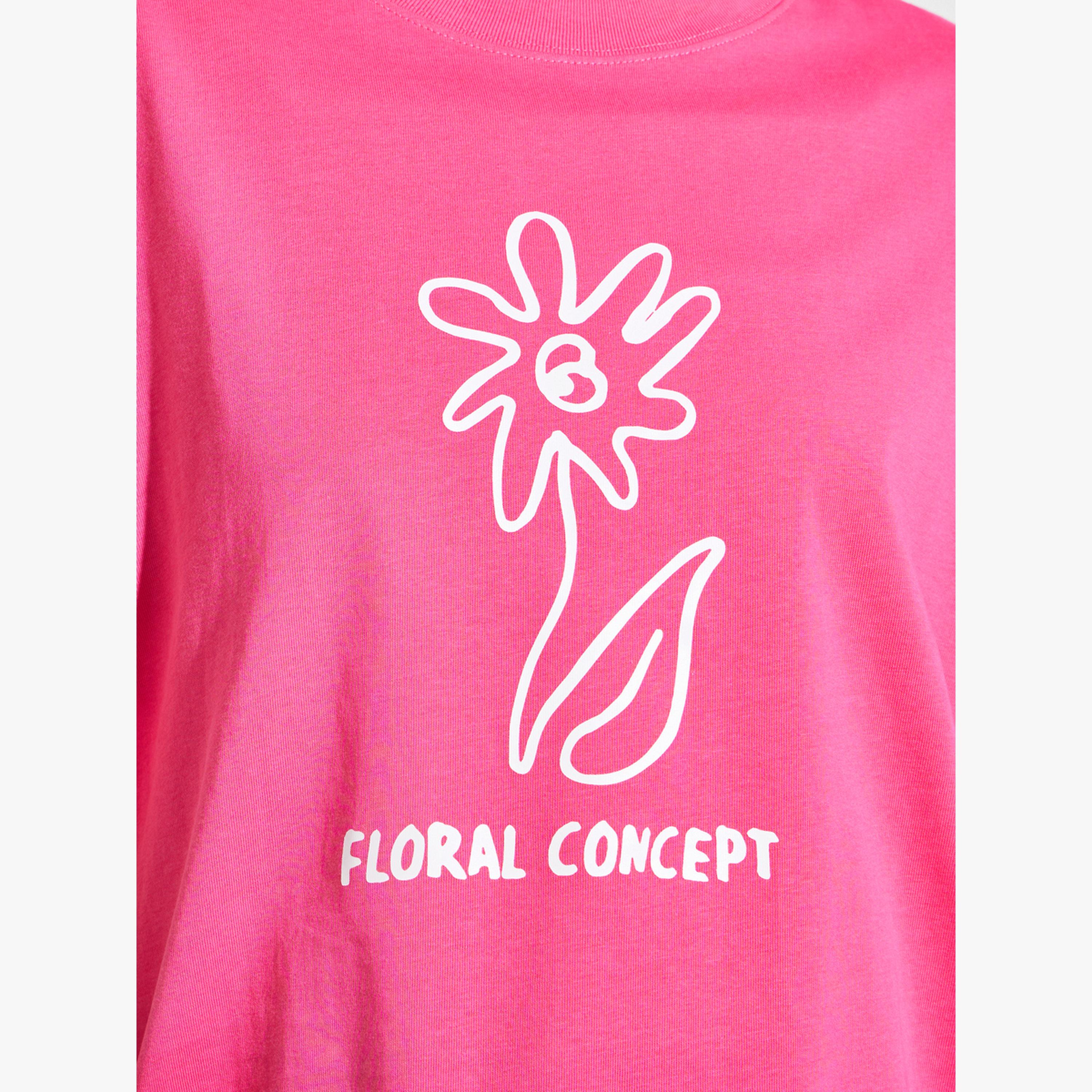Take Two Pink Floral Graphic Cotton Oversized T-Shirt-women-clothing-tshirts-image-5