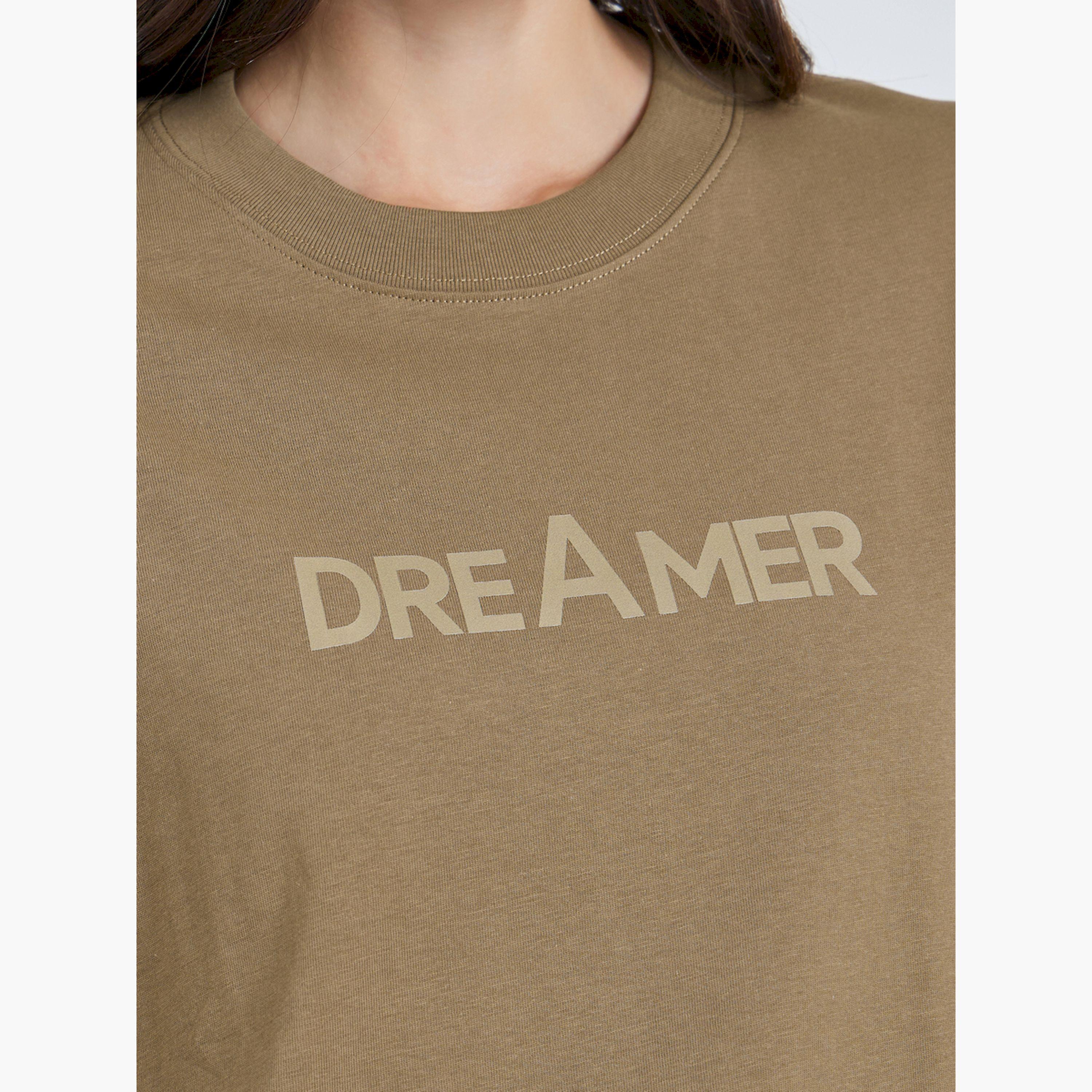 Take Two Brown Text Print Oversized Cotton T-Shirt-women-clothing-tshirts-image-6