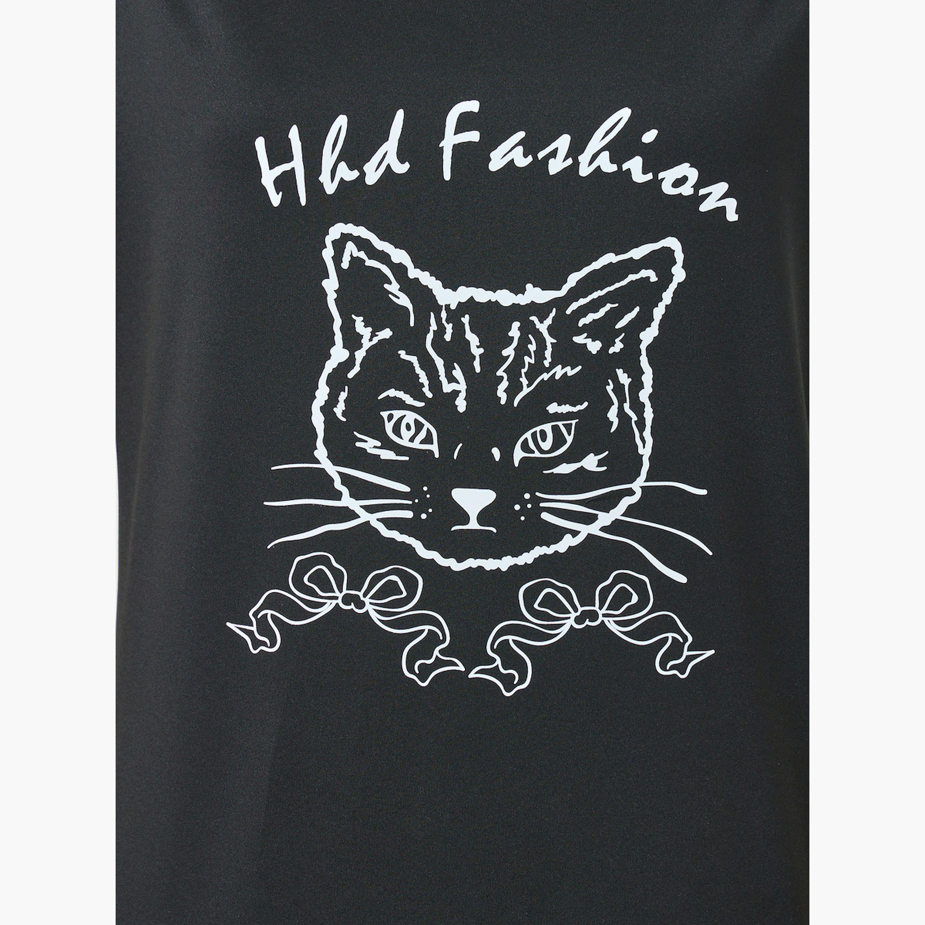Take Two Black Cat Print T-Shirt Dress-women-clothing-nightwear-nighties-image-5
