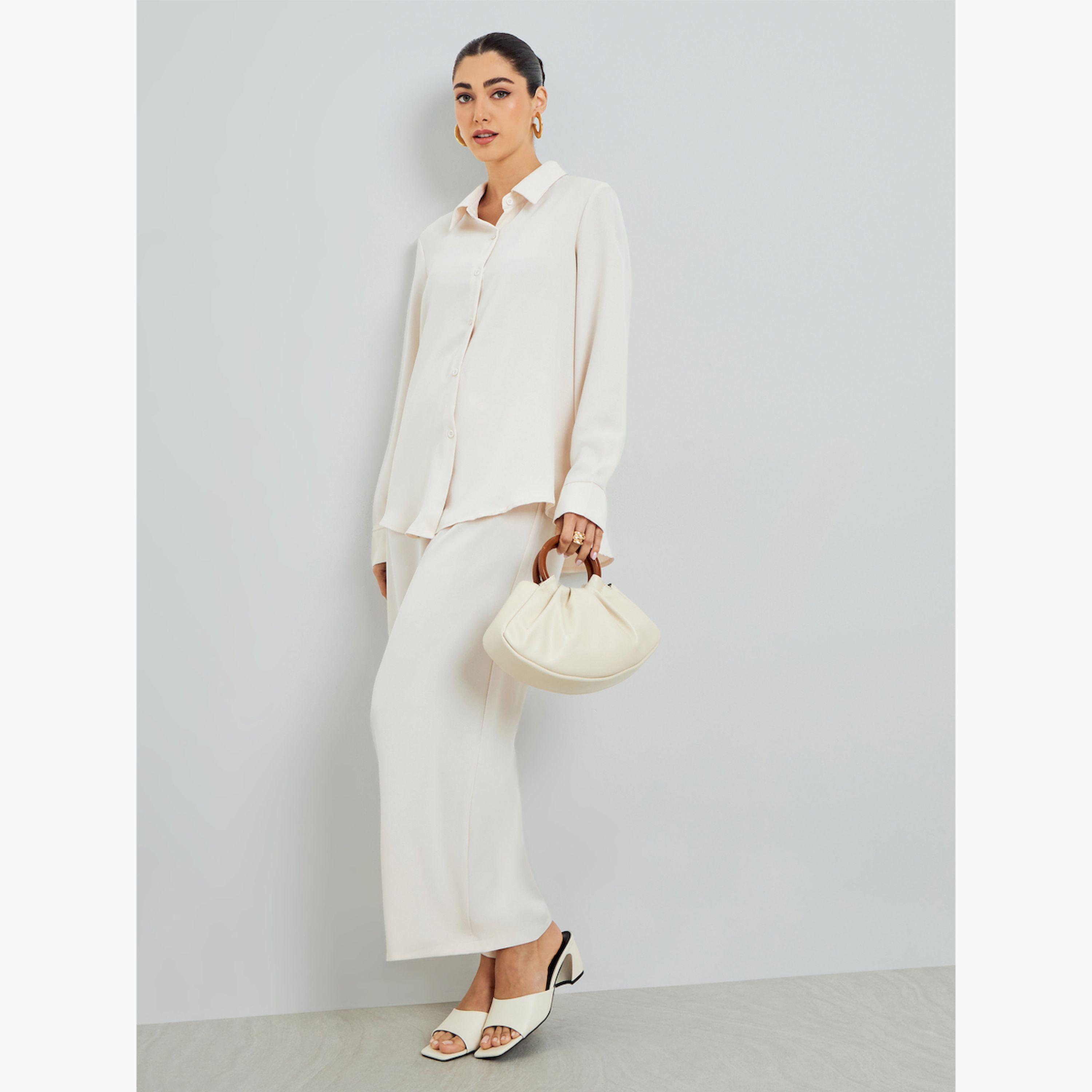 مجموعة محتشمة من بنطال بأرجل واسعة وقميص بقصة واسعة-women-arabicclothing-sets-image-3
