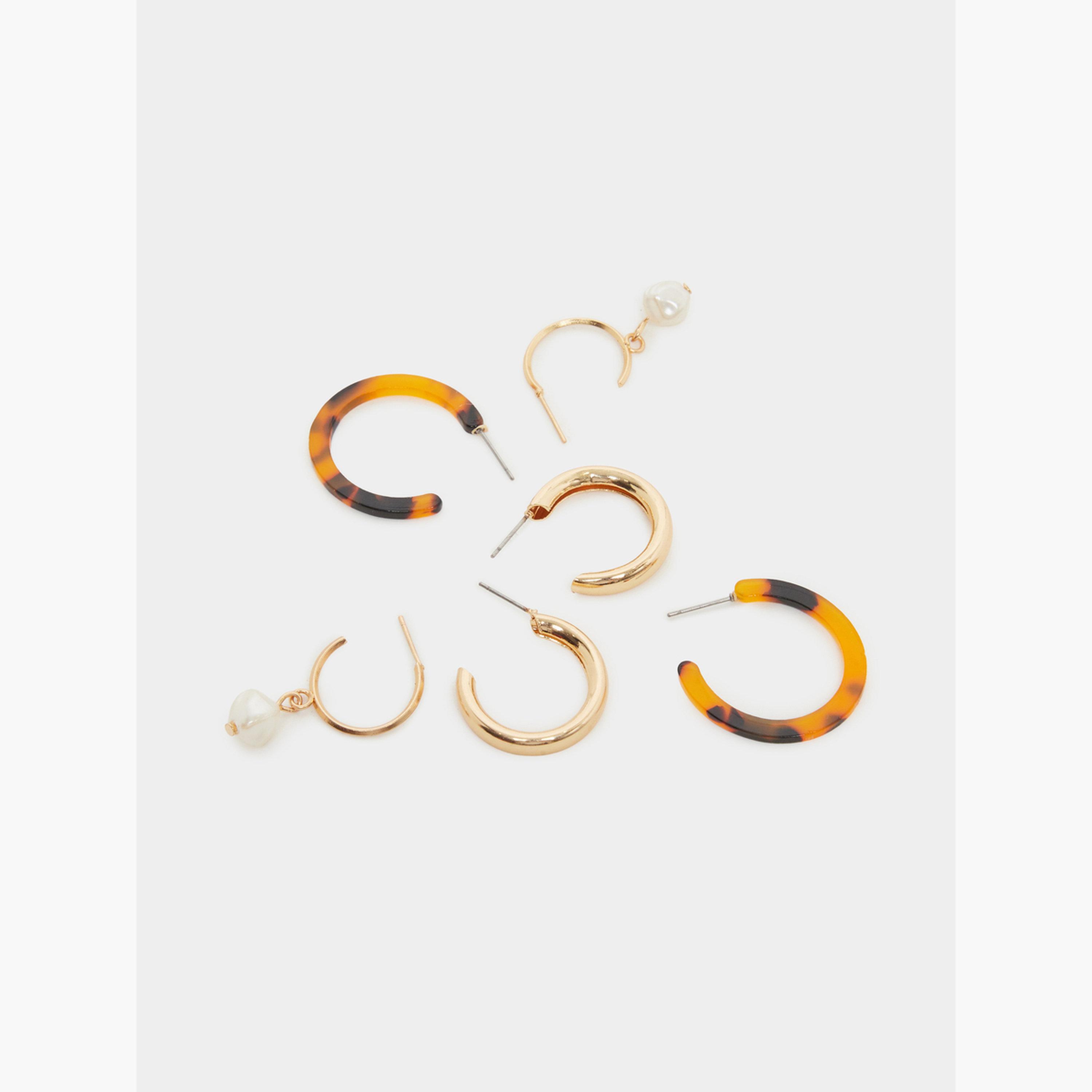 مجموعة من 9 أقراط حلقية ذهبية-women-watchesandjewellery-jewellery-earrings-image-4