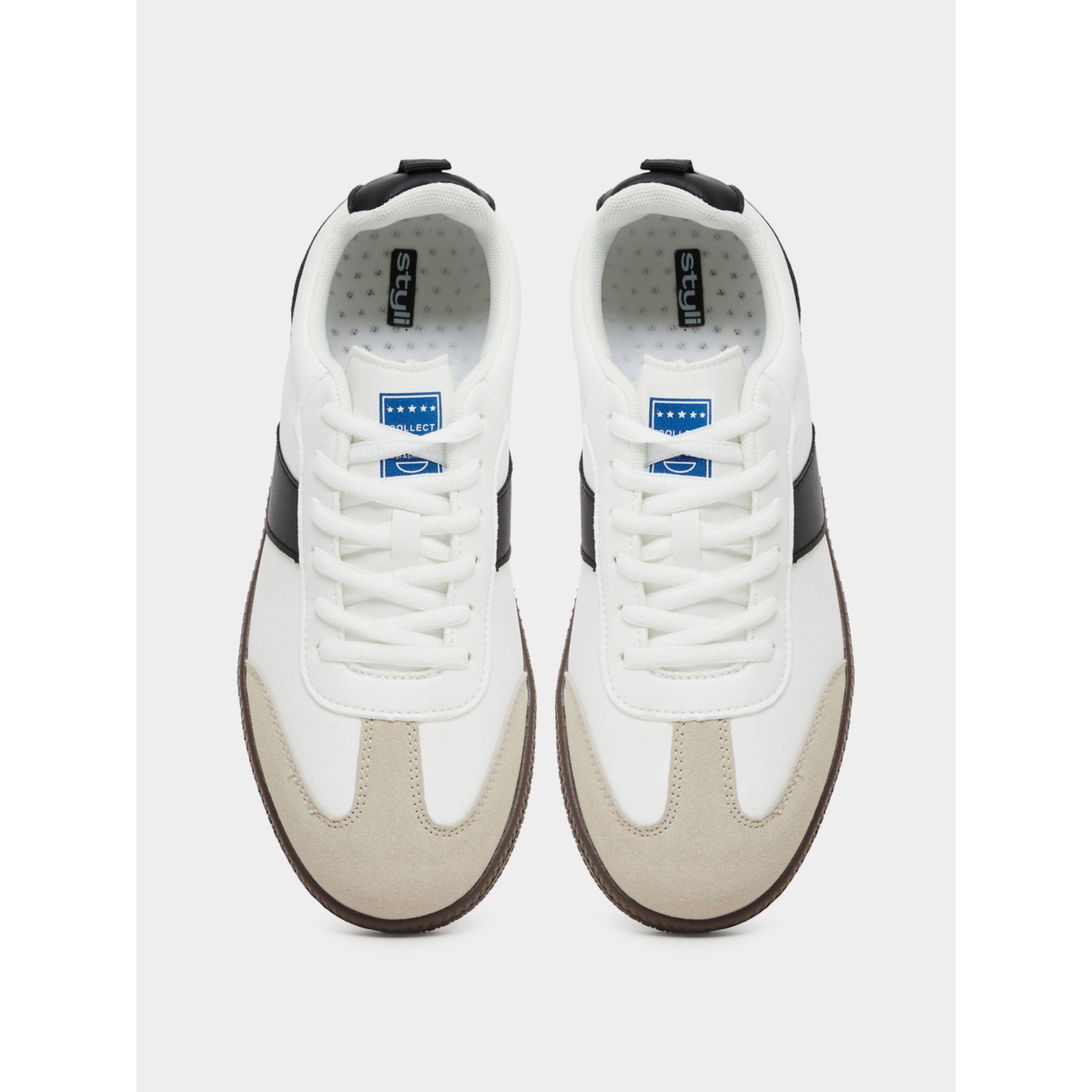 Styli Women White Retro Lace Up Sneakers-women-shoes-sneakers-image-3