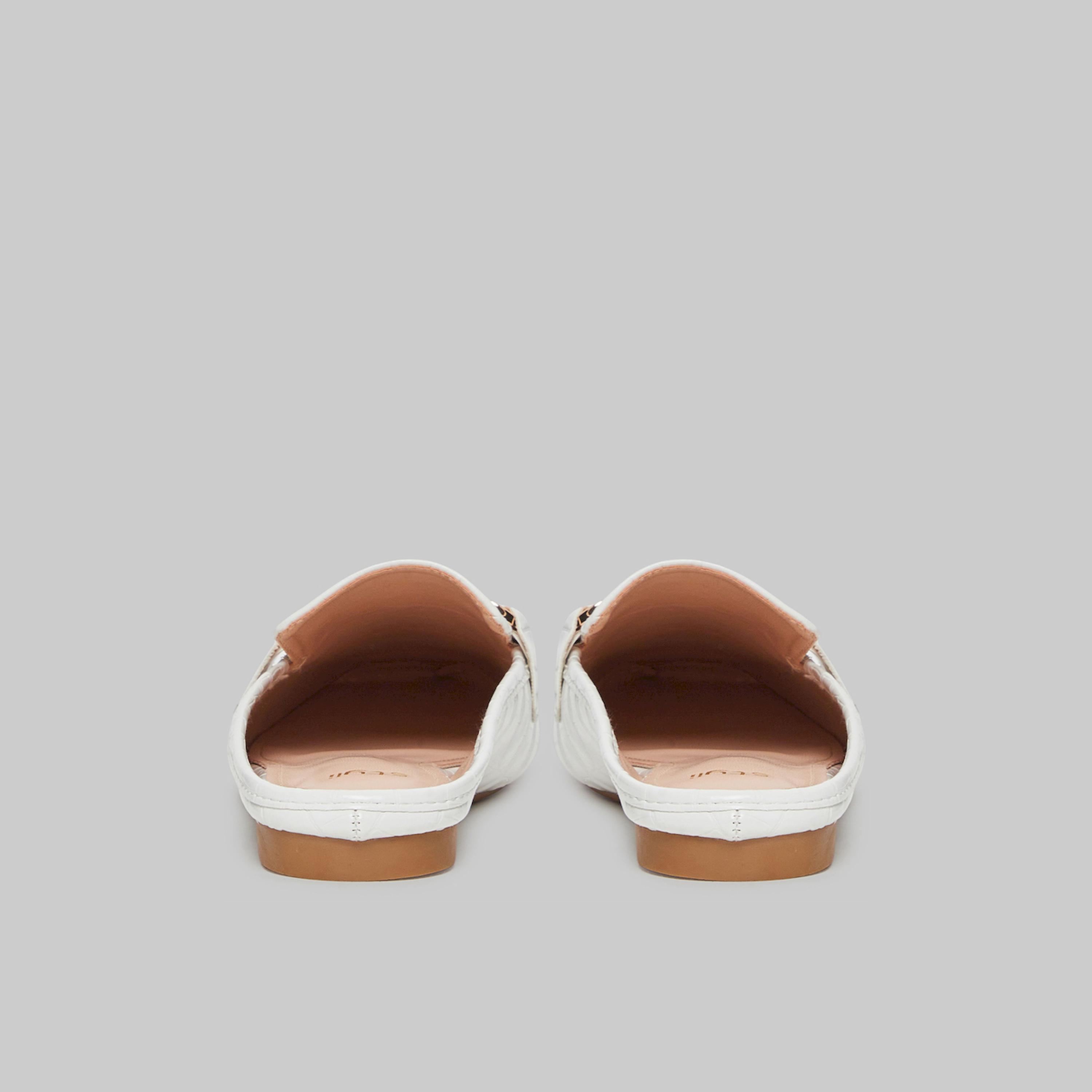 حذاء مول مسطح أبيض بنقشة جلد التمساح-women-shoes-heels-image-4