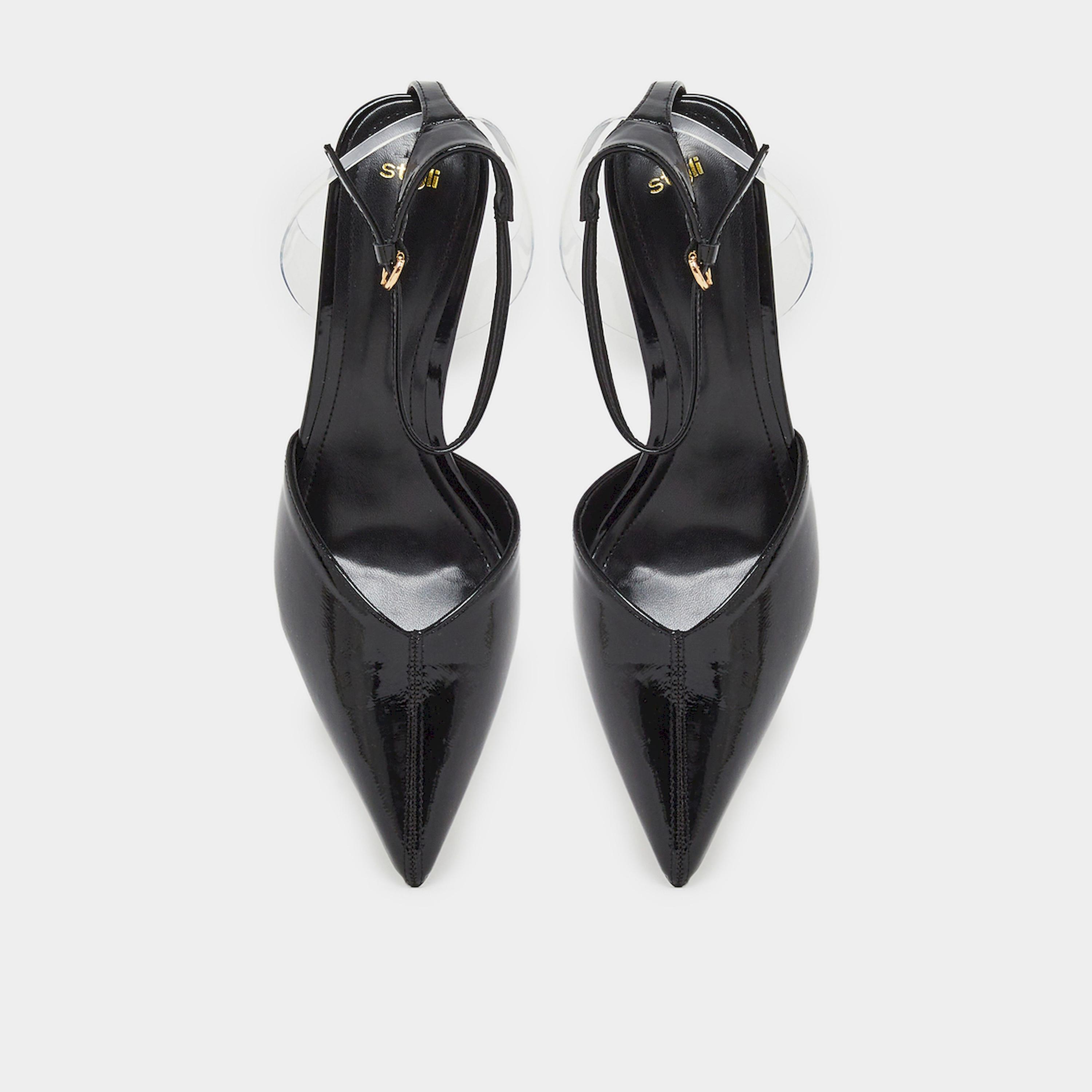 Styli Black Patent Ankle Strap Pointed-Toe Shoes-women-shoes-heels-image-3