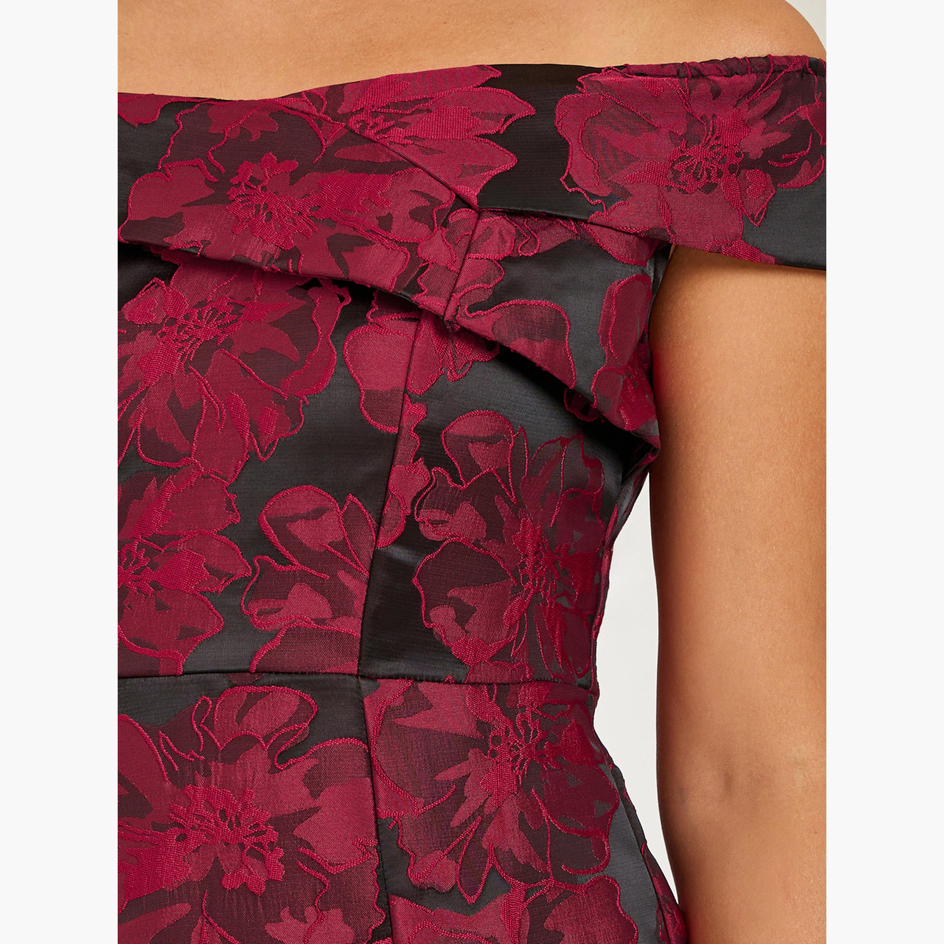 فستان سهرة طويل جاكار بأكتاف مكشوفة-women-clothing-dresses-image-5