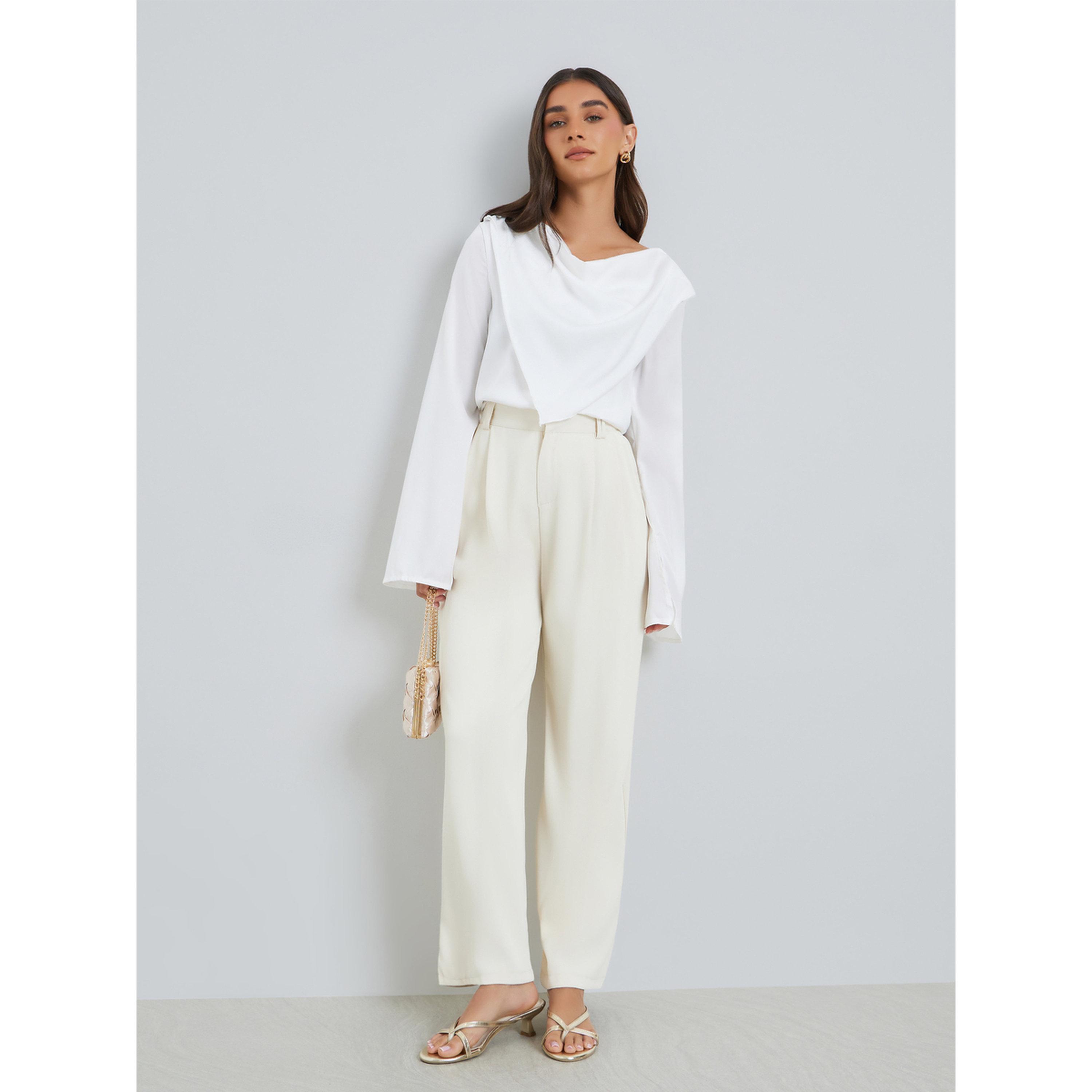 بلوزة نسائية بيضاء بأكمام طويلة-women-clothing-shirtsandblouses-blouses-image-2