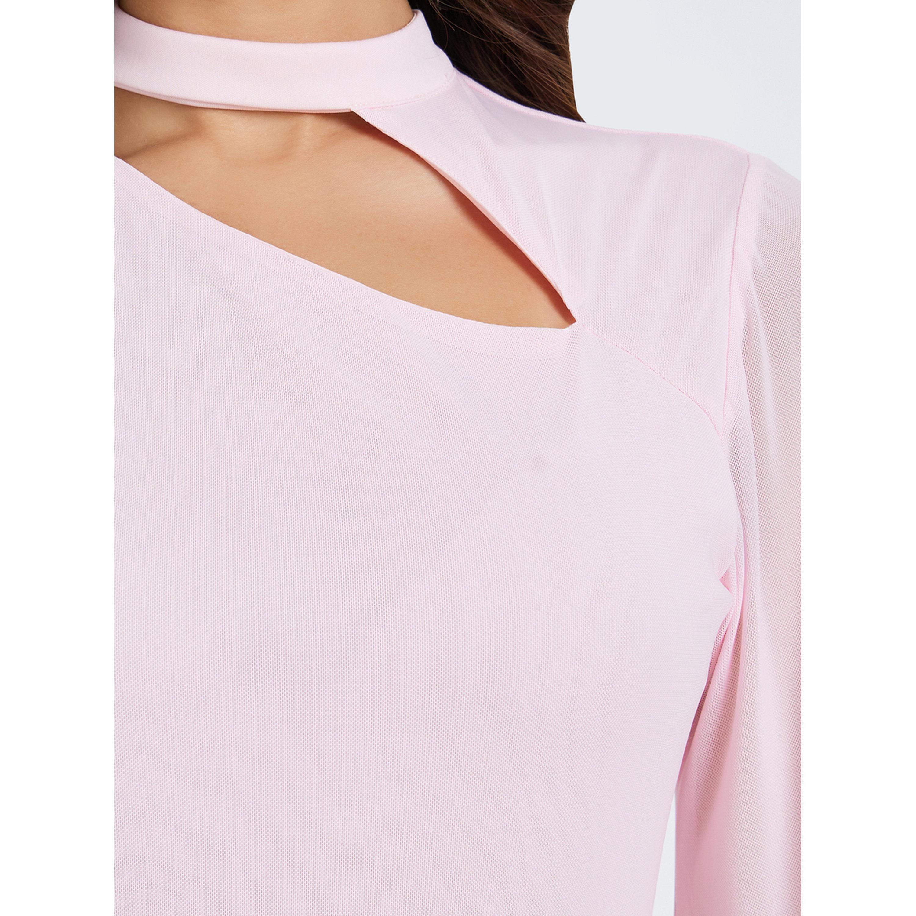 فستان طويل نسائي بأكمام جرس وحافة واسعة-women-clothing-dresses-image-5