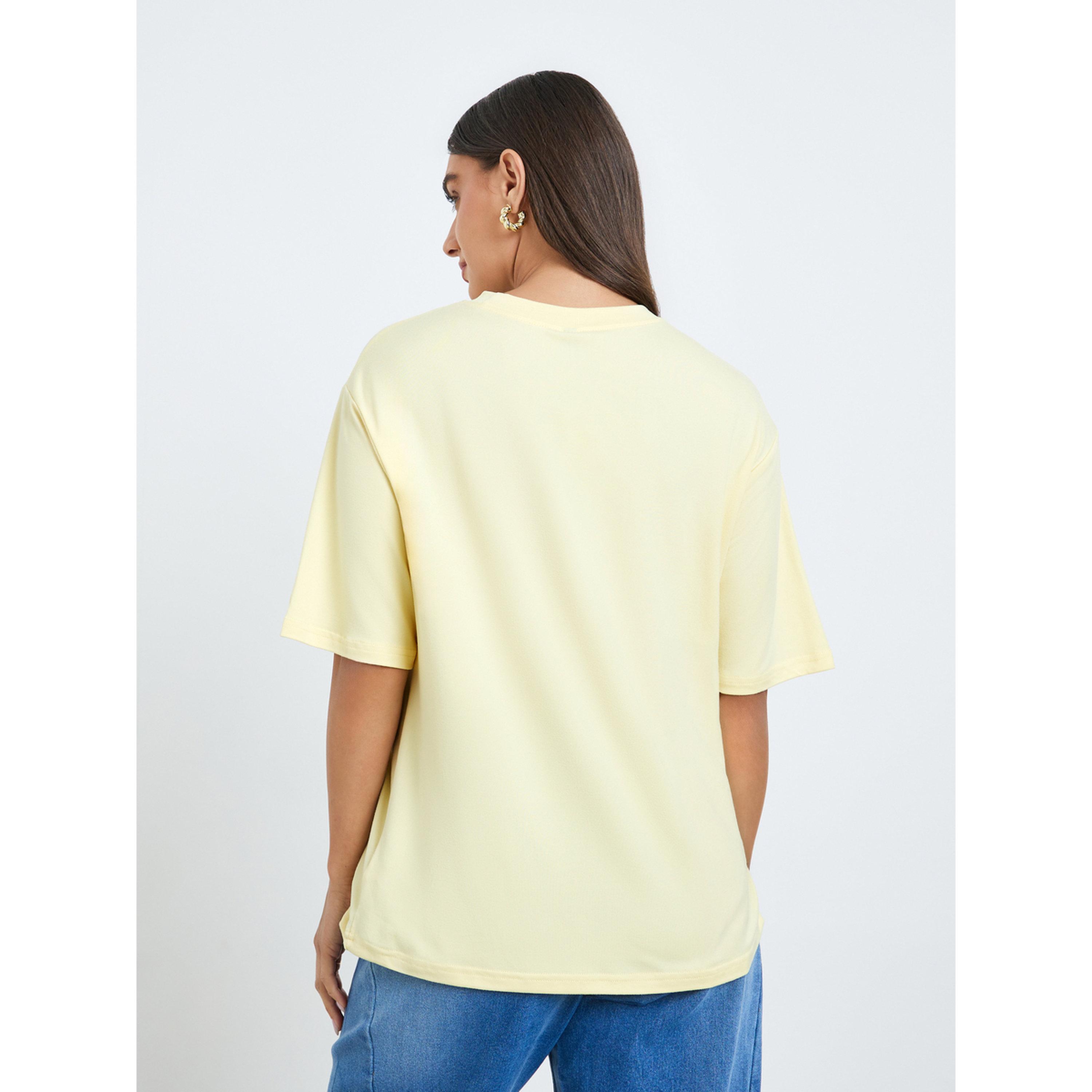 Styli Women Yellow Graphic Print Oversized T-Shirt-women-clothing-tshirts-image-4