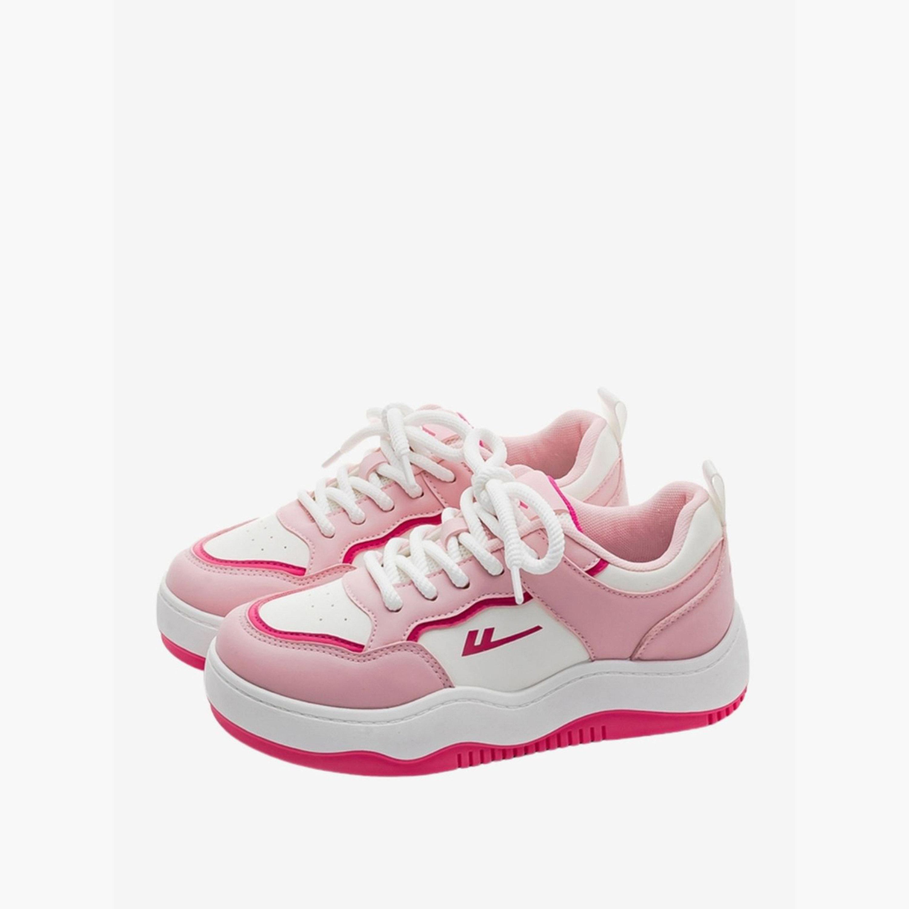 حذاء سنيكرز برباط وتصميم كتل ألوان-women-shoes-sneakers-image-1
