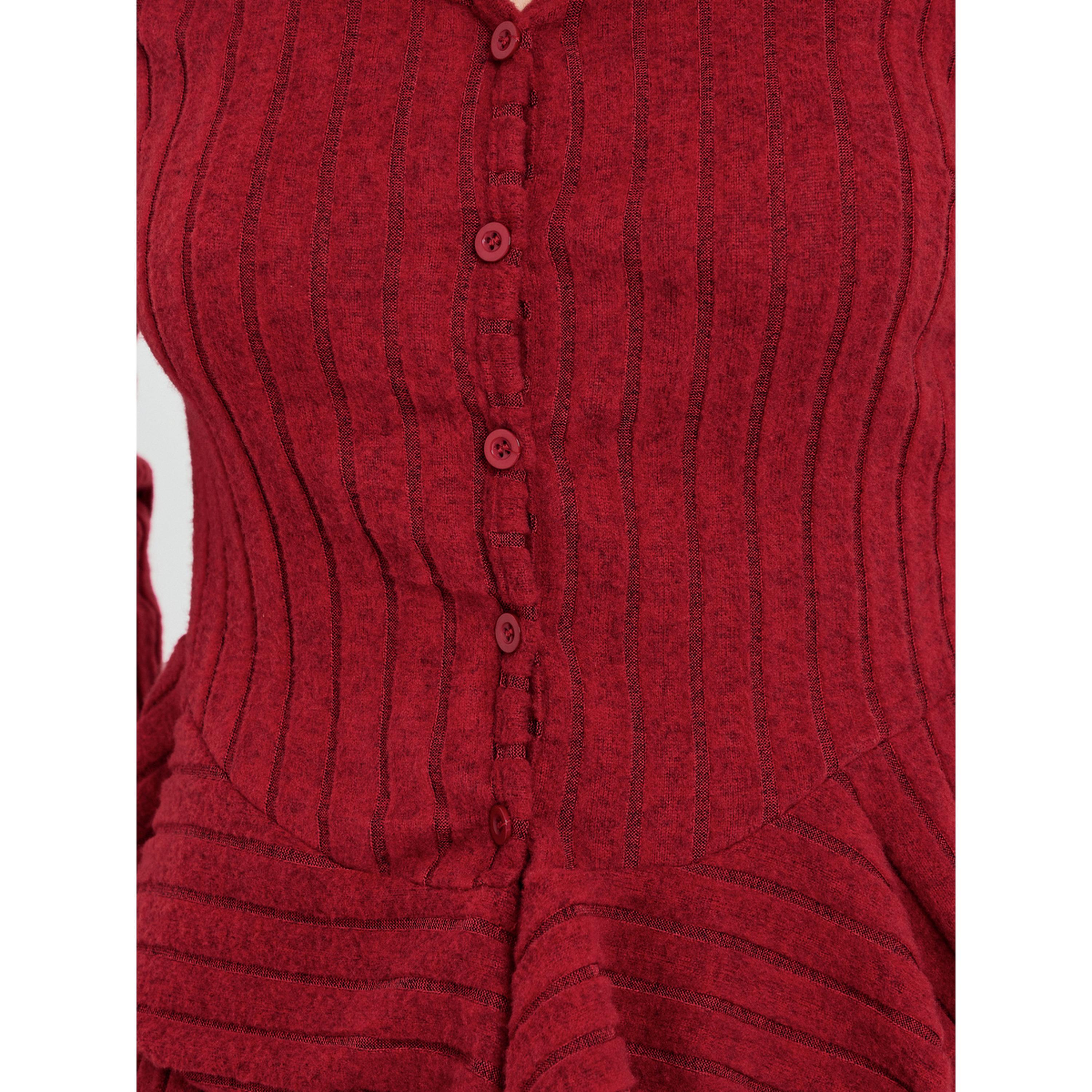طقم بيجاما من بنطال وبلوزة مضلعة للنساء-women-clothing-nightwear-pyjamas-longsets-image-4