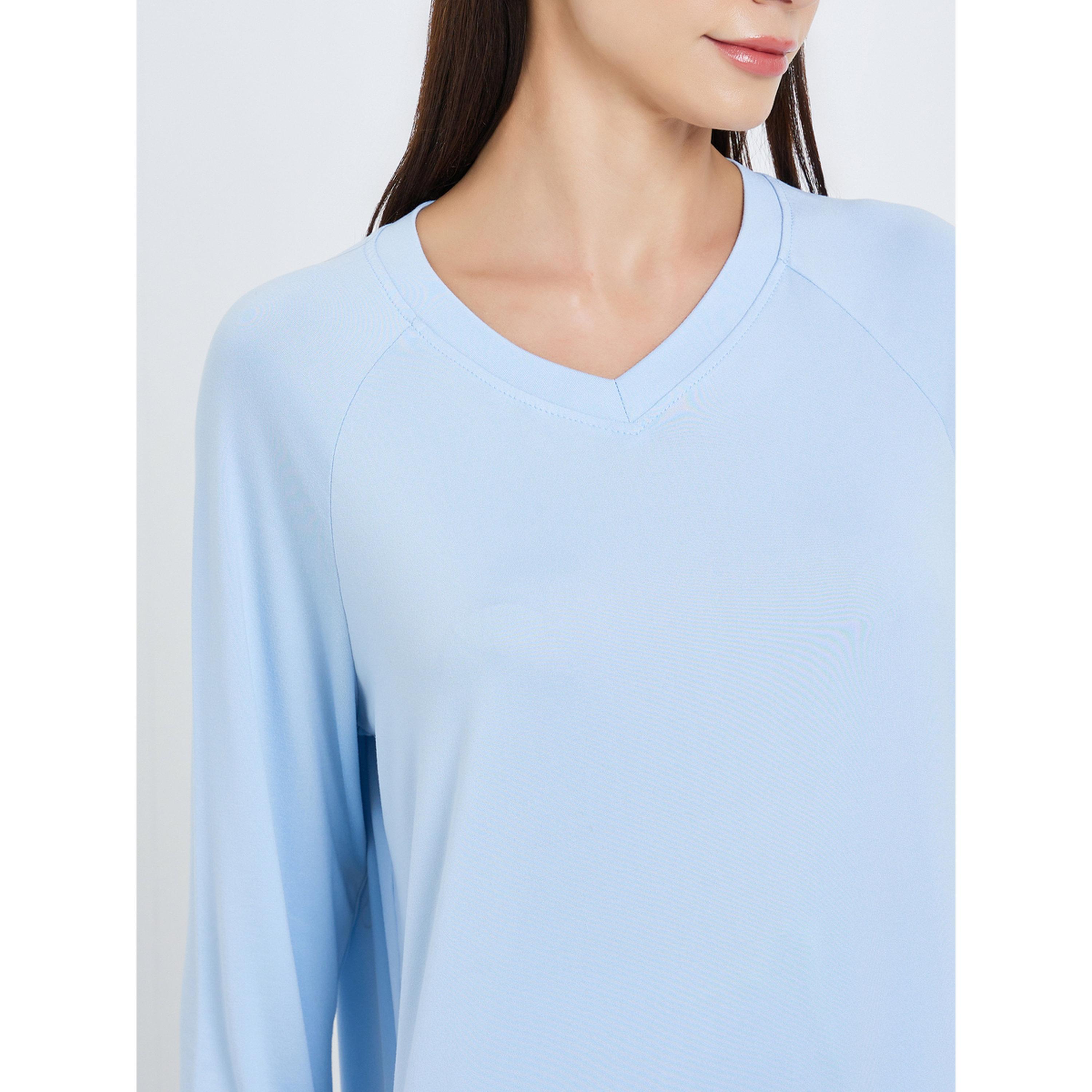 طقم بيجاما من بنطال وتيشيرت محبوك بأكمام طويلة-women-clothing-nightwear-pyjamas-longsets-image-3