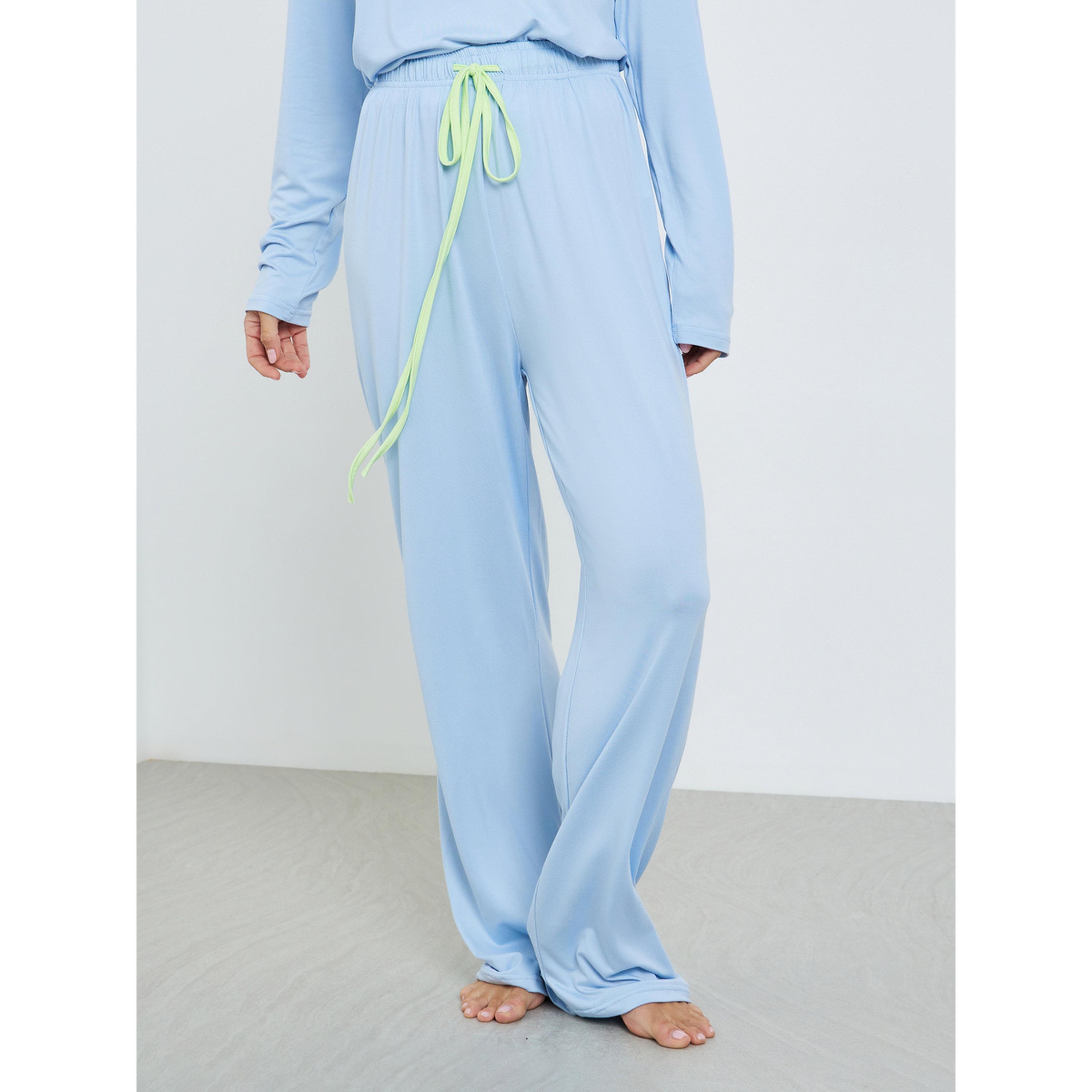 طقم بيجاما من بنطال وتيشيرت محبوك بأكمام طويلة-women-clothing-nightwear-pyjamas-longsets-image-5