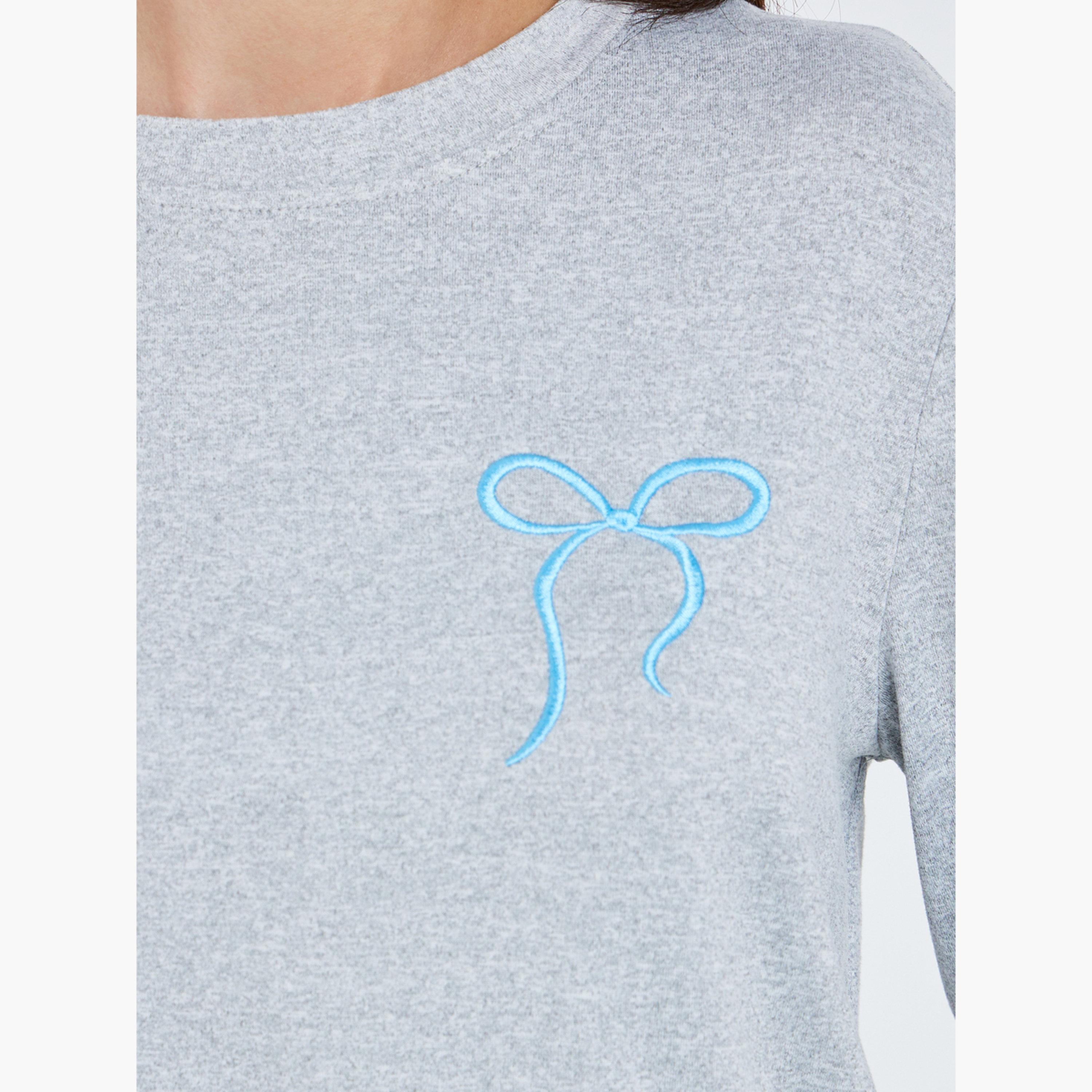 طقم بيجاما من بنطال وتيشيرت محبوك بأكمام طويلة-women-clothing-nightwear-pyjamas-longsets-image-3