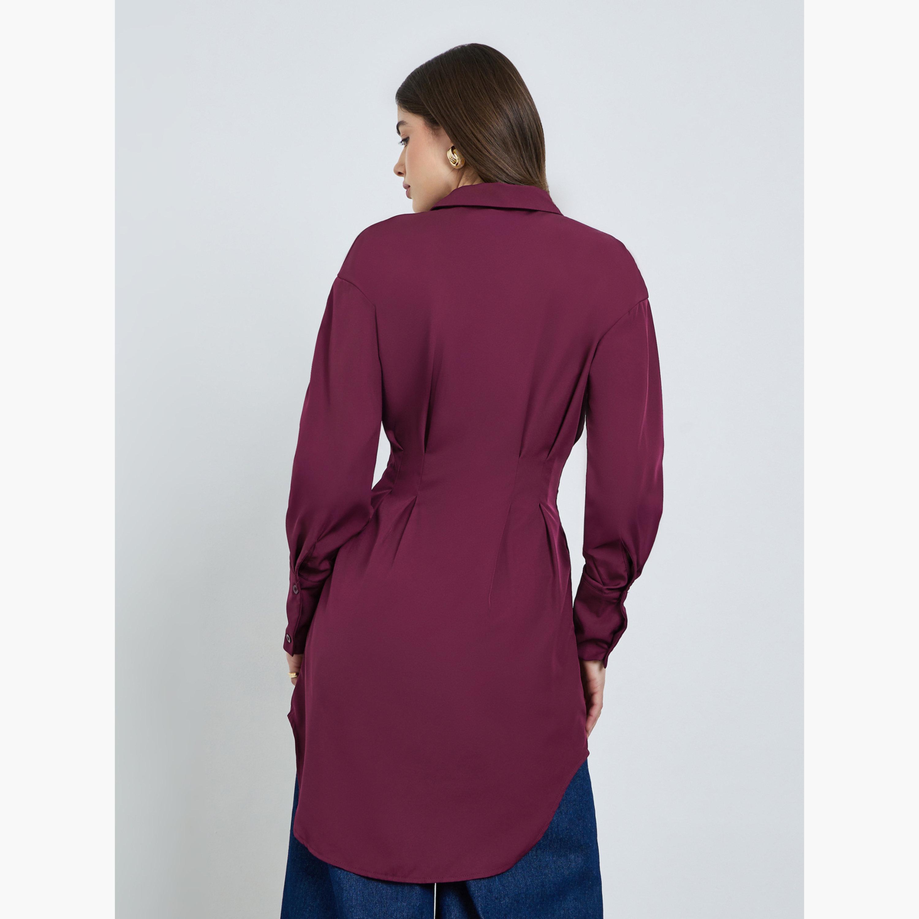 بلوزة طويلة مزينة بطيات-women-clothing-shirtsandblouses-blouses-image-4