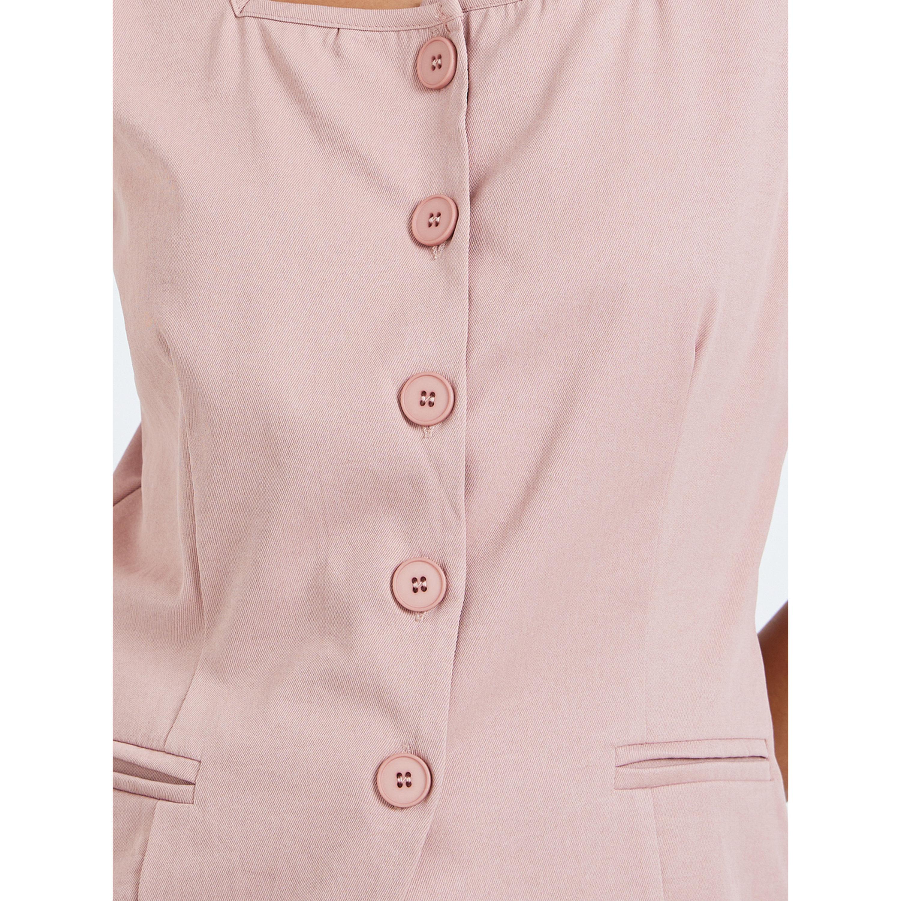جيليه سادة بياقة مربعة للنساء-women-clothing-shirtsandblouses-blouses-image-4