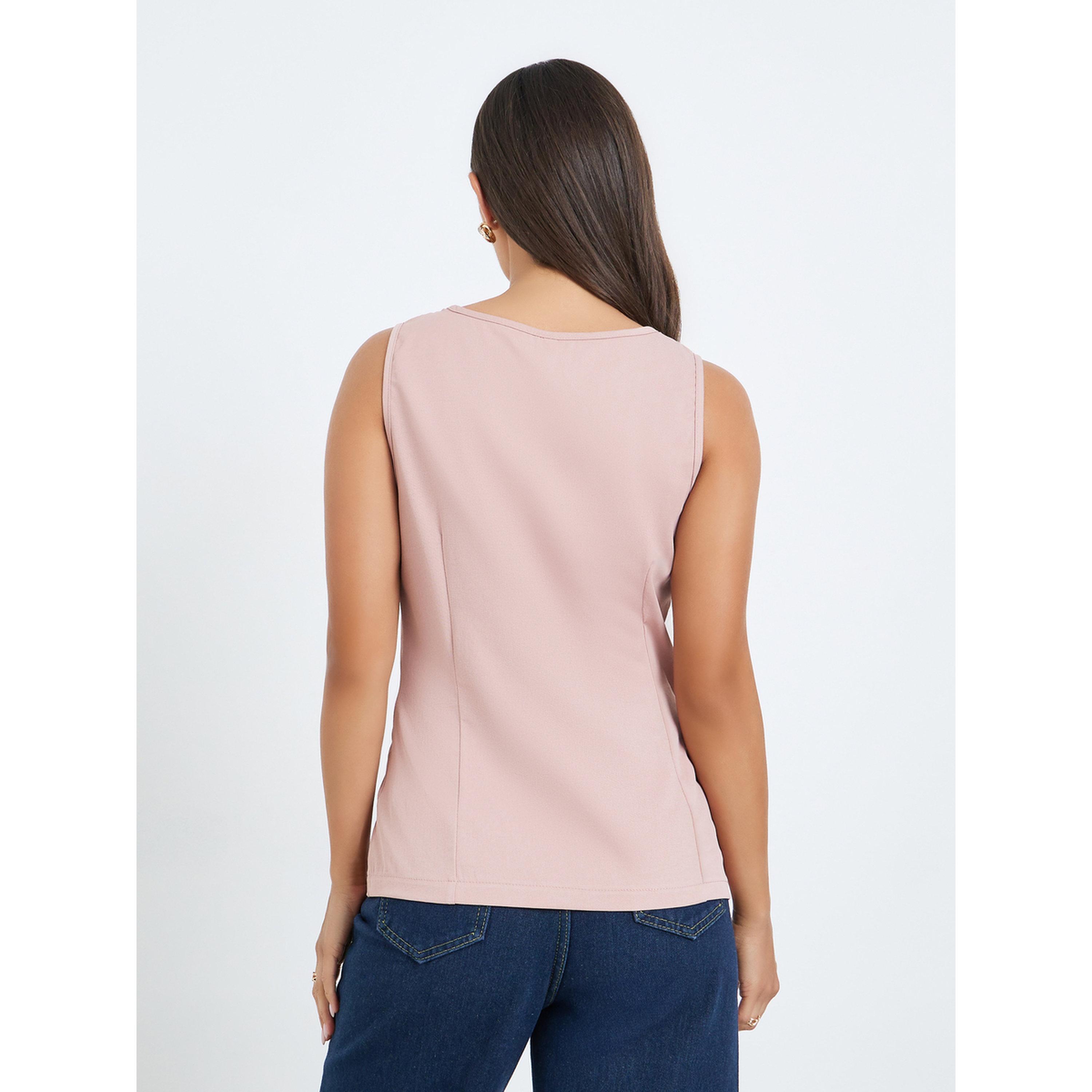 جيليه سادة بياقة مربعة للنساء-women-clothing-shirtsandblouses-blouses-image-5