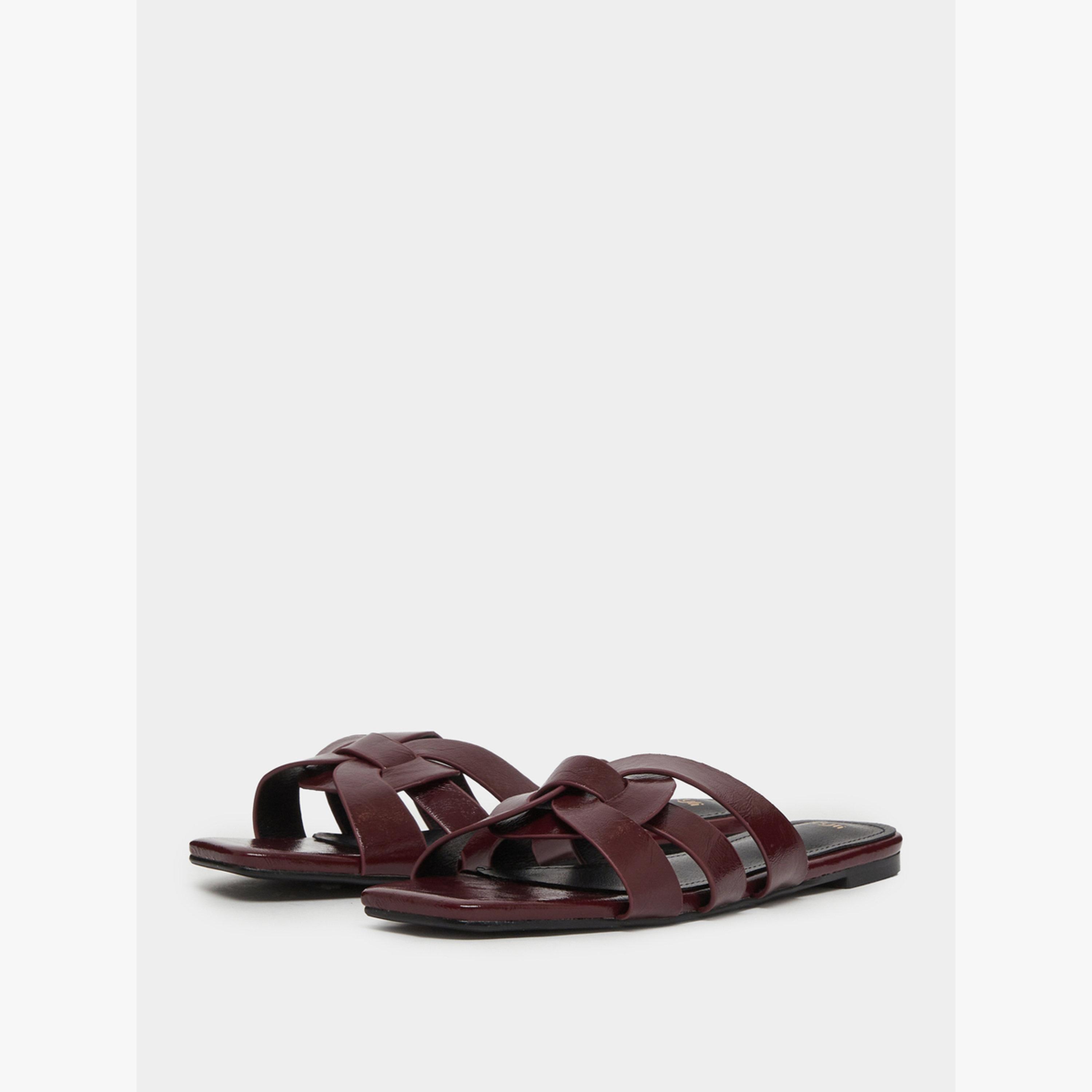 صندل فلات بأربطة كروس متقاطعة-women-shoes-sandals-flats-image-1