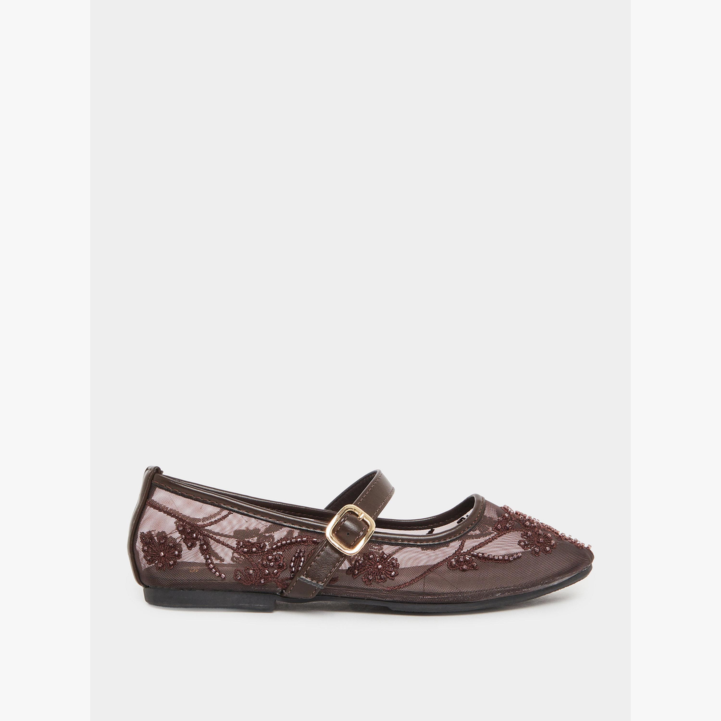 حذاء باليرينا بتفاصيل شبكية مُطرّزة-women-shoes-flats-ballerinas-image-2