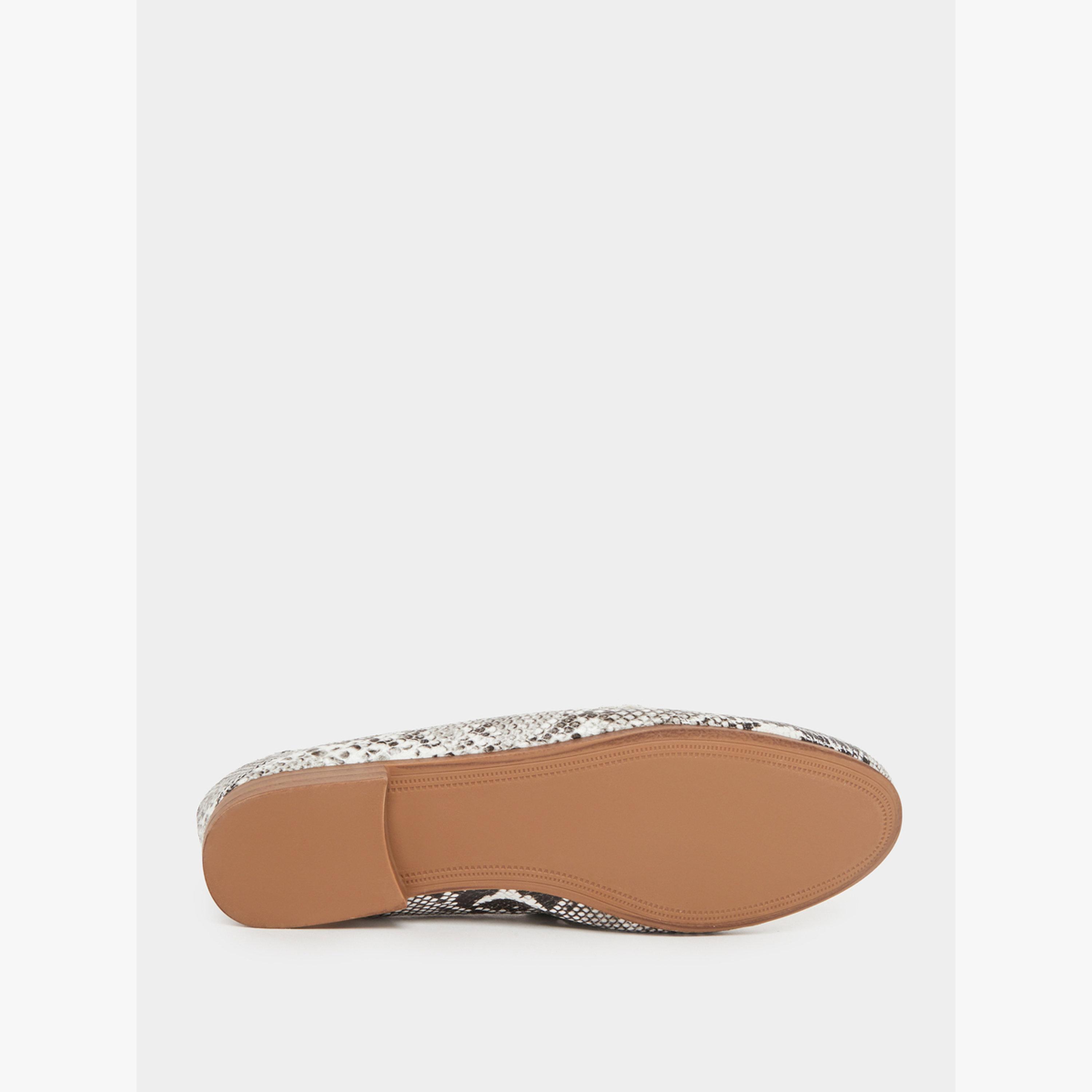Styli Snakeskin Print Flat Loafers-women-shoes-flats-loafers-image-6