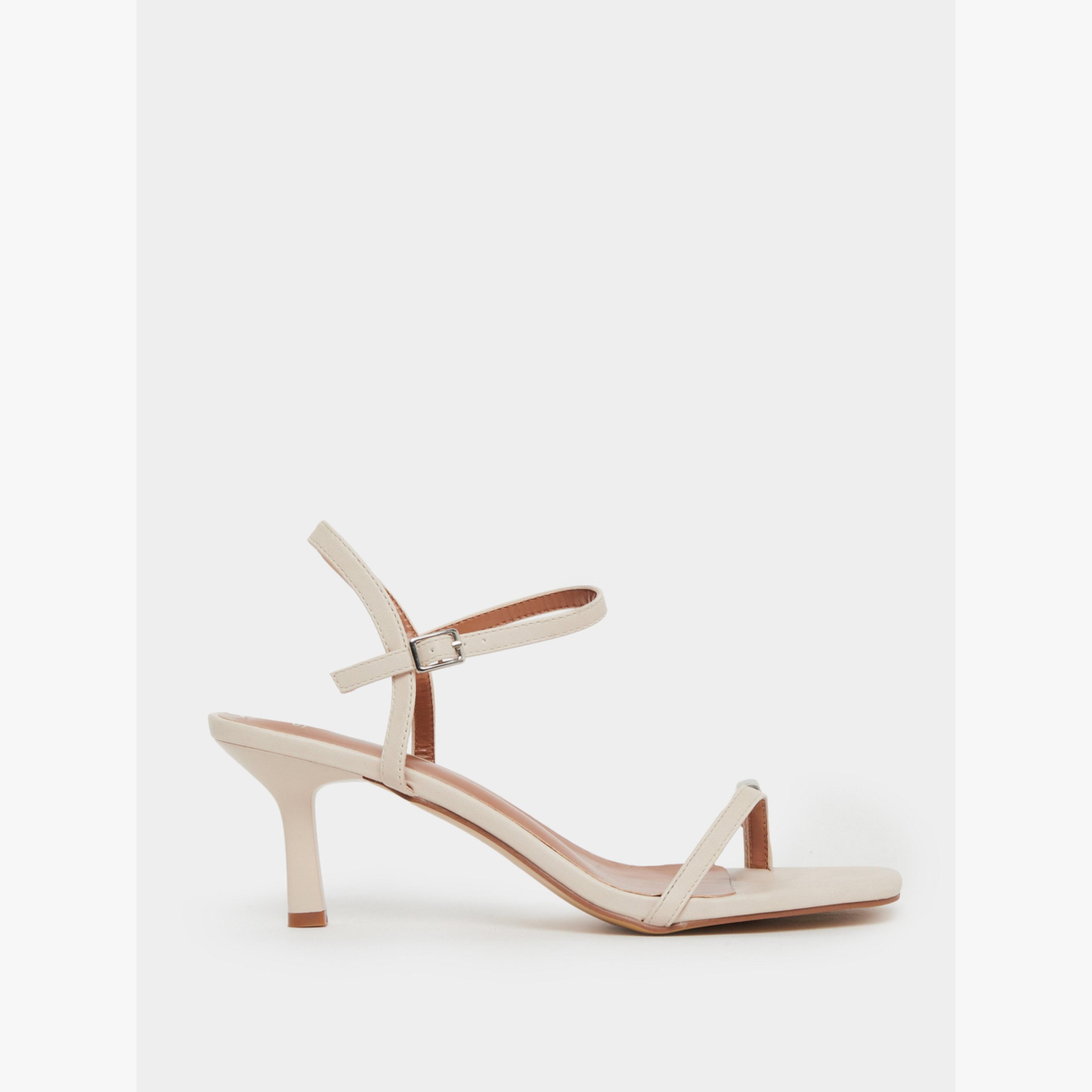 Styli Beige Strappy Stiletto Heel Sandals-women-shoes-sandals-heeled-image-2