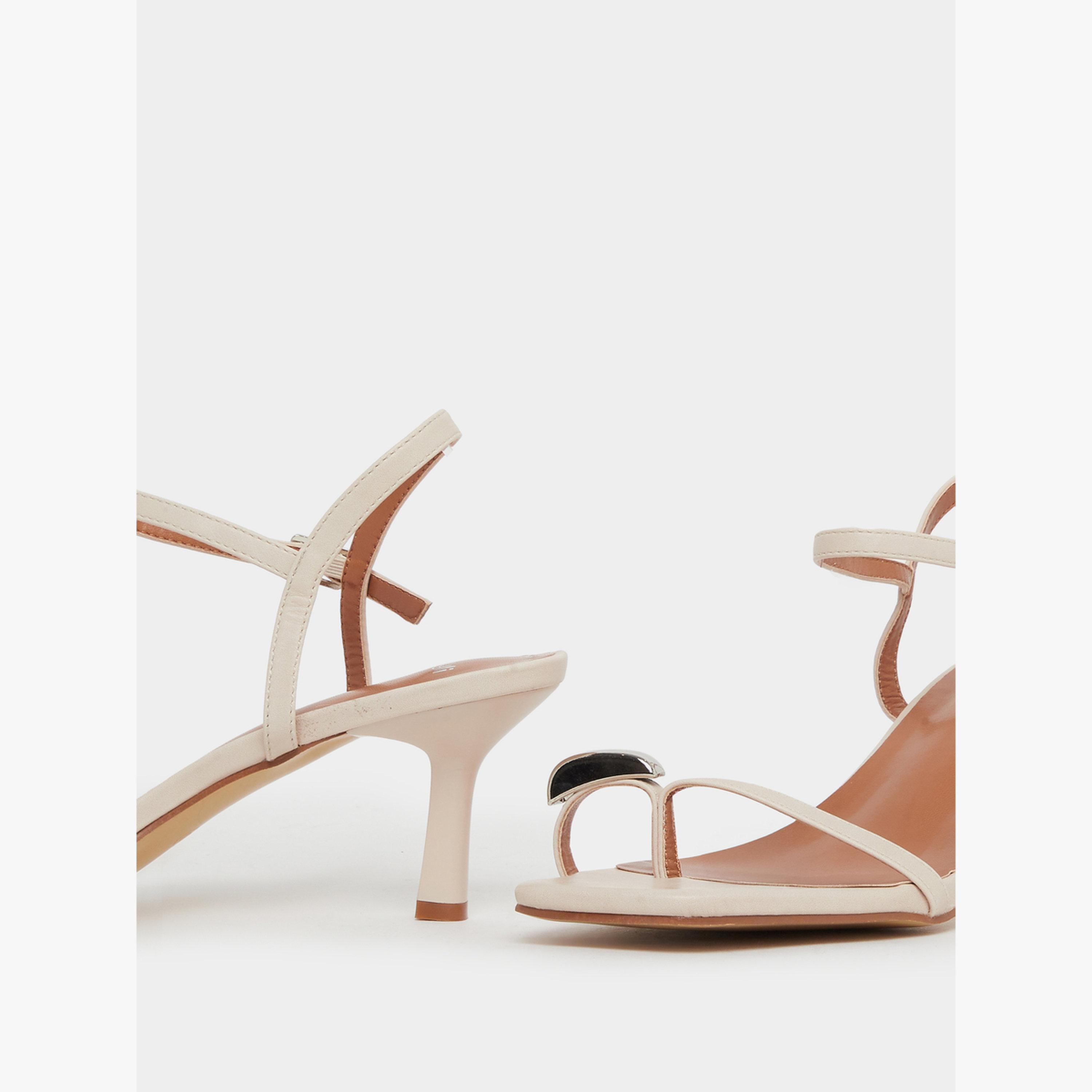 Styli Beige Strappy Stiletto Heel Sandals-women-shoes-sandals-heeled-image-4