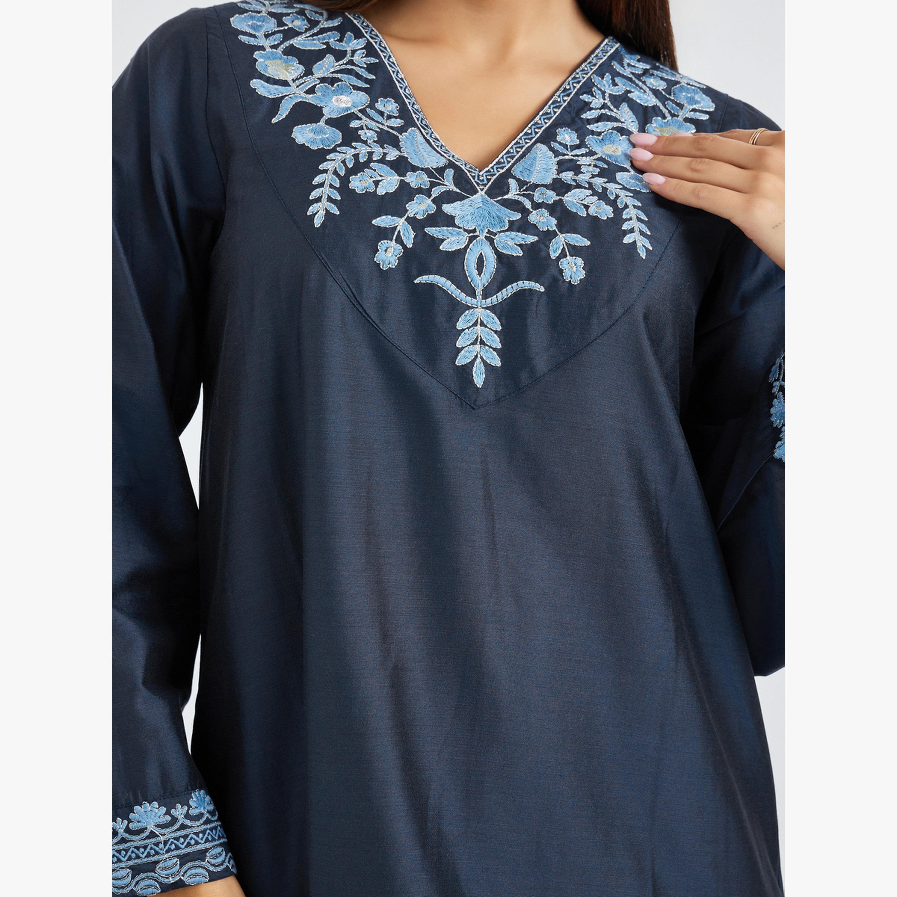 جلابية بياقة مطرزة-women-arabicclothing-jalabiyas-image-5