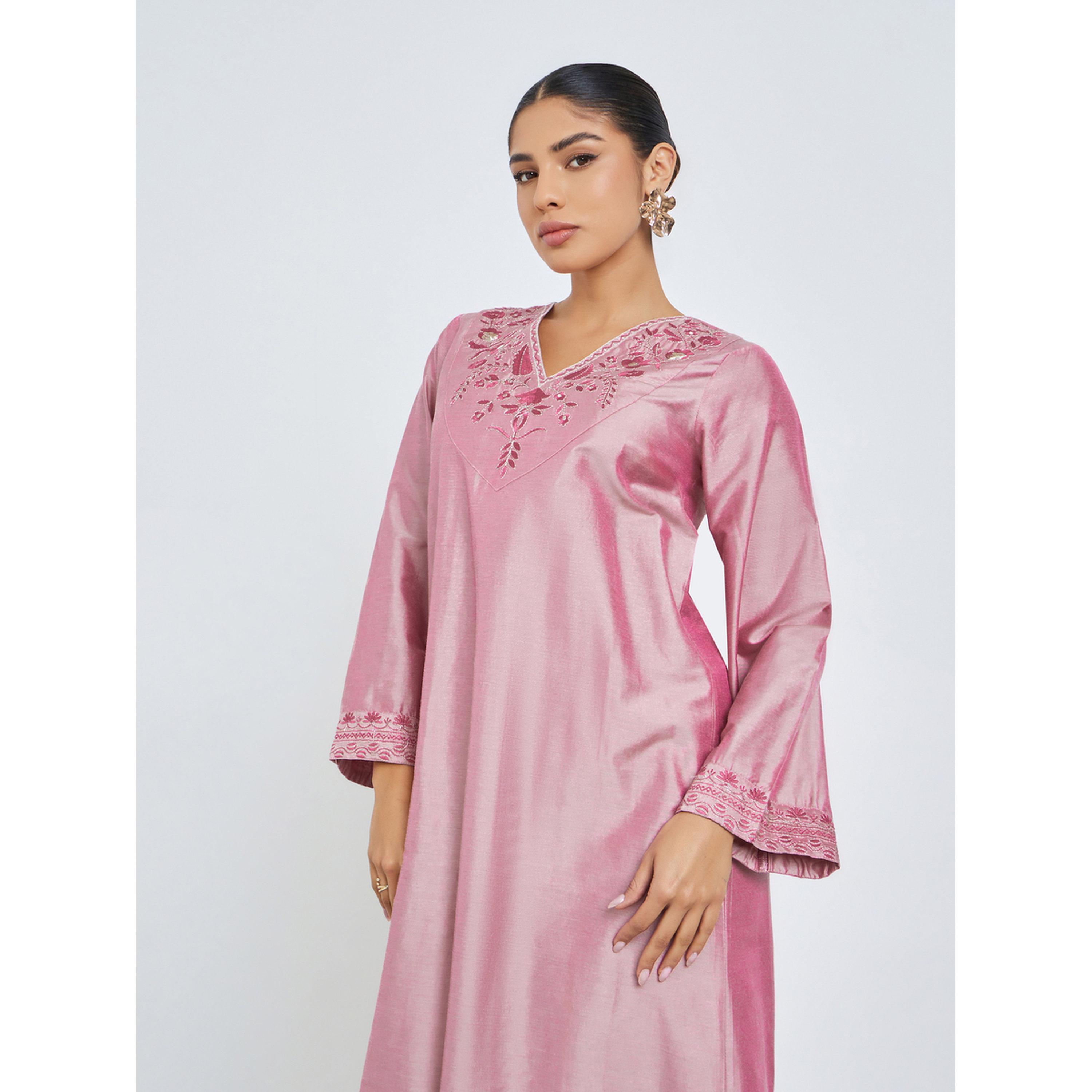 جلابية طويلة بتفاصيل مُطرّزة-women-arabicclothing-jalabiyas-image-2