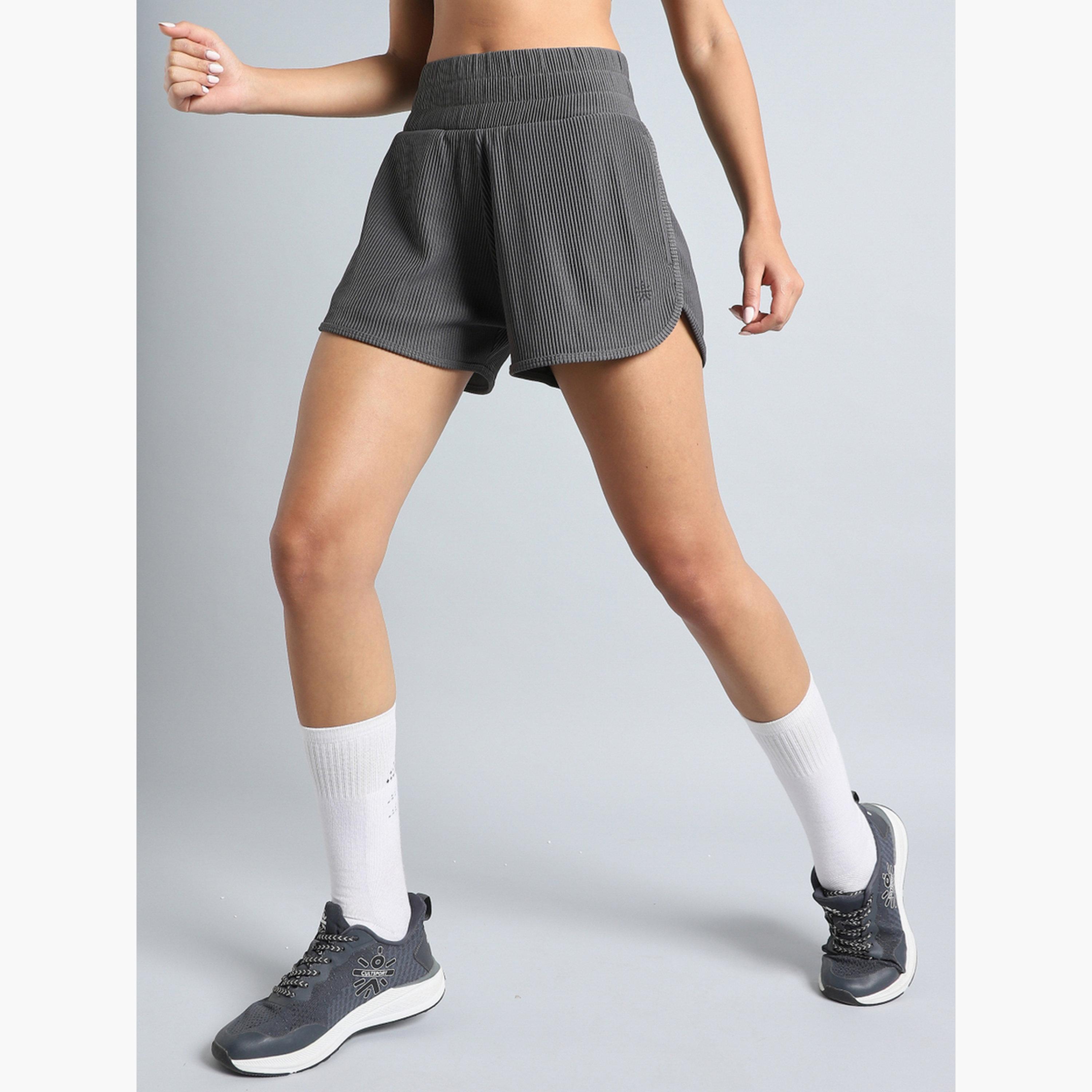 Cult X Styli Women Dark Grey Training Sculpted Shorts-women-clothing-bottoms-shorts-image-1