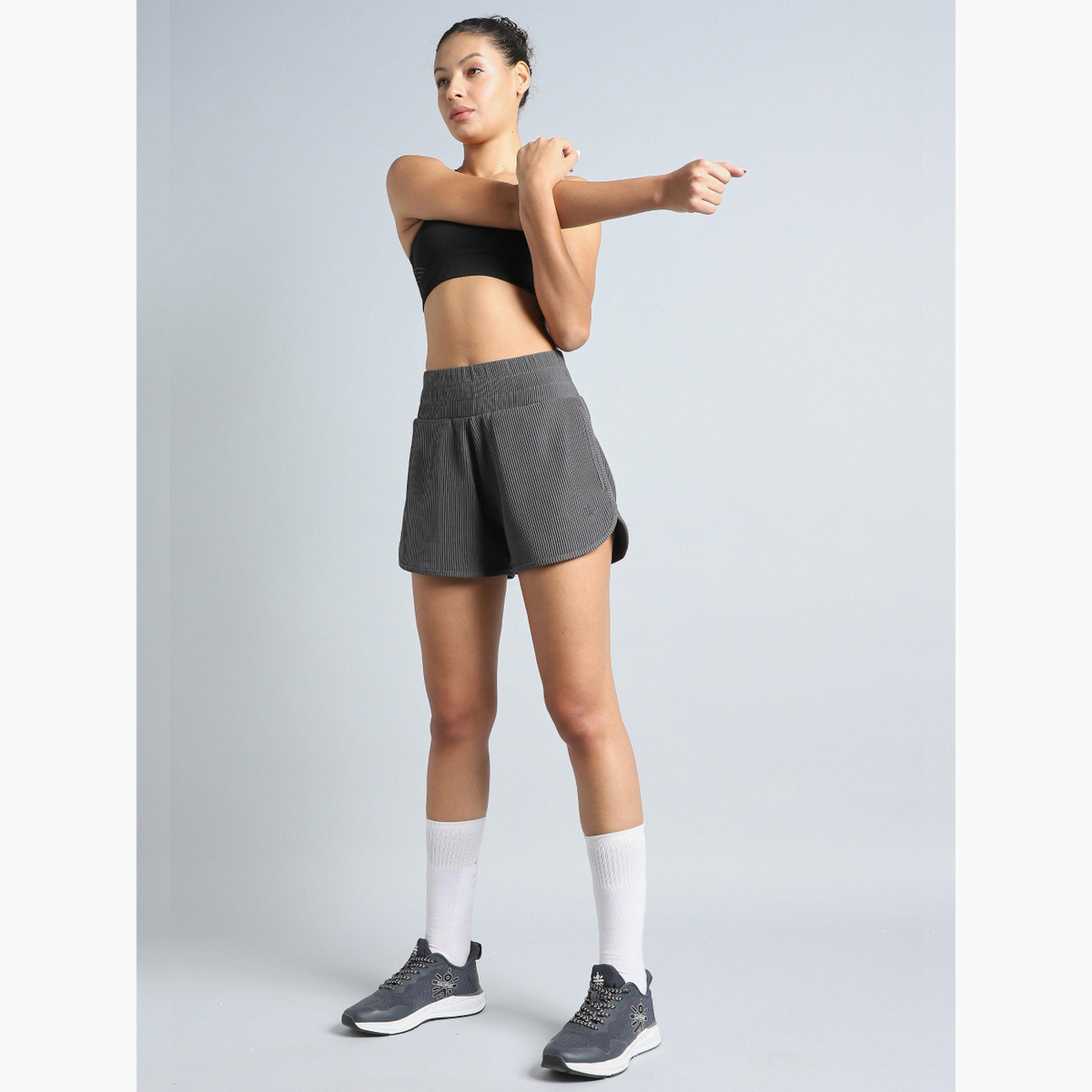 Cult X Styli Women Dark Grey Training Sculpted Shorts-women-clothing-bottoms-shorts-image-3