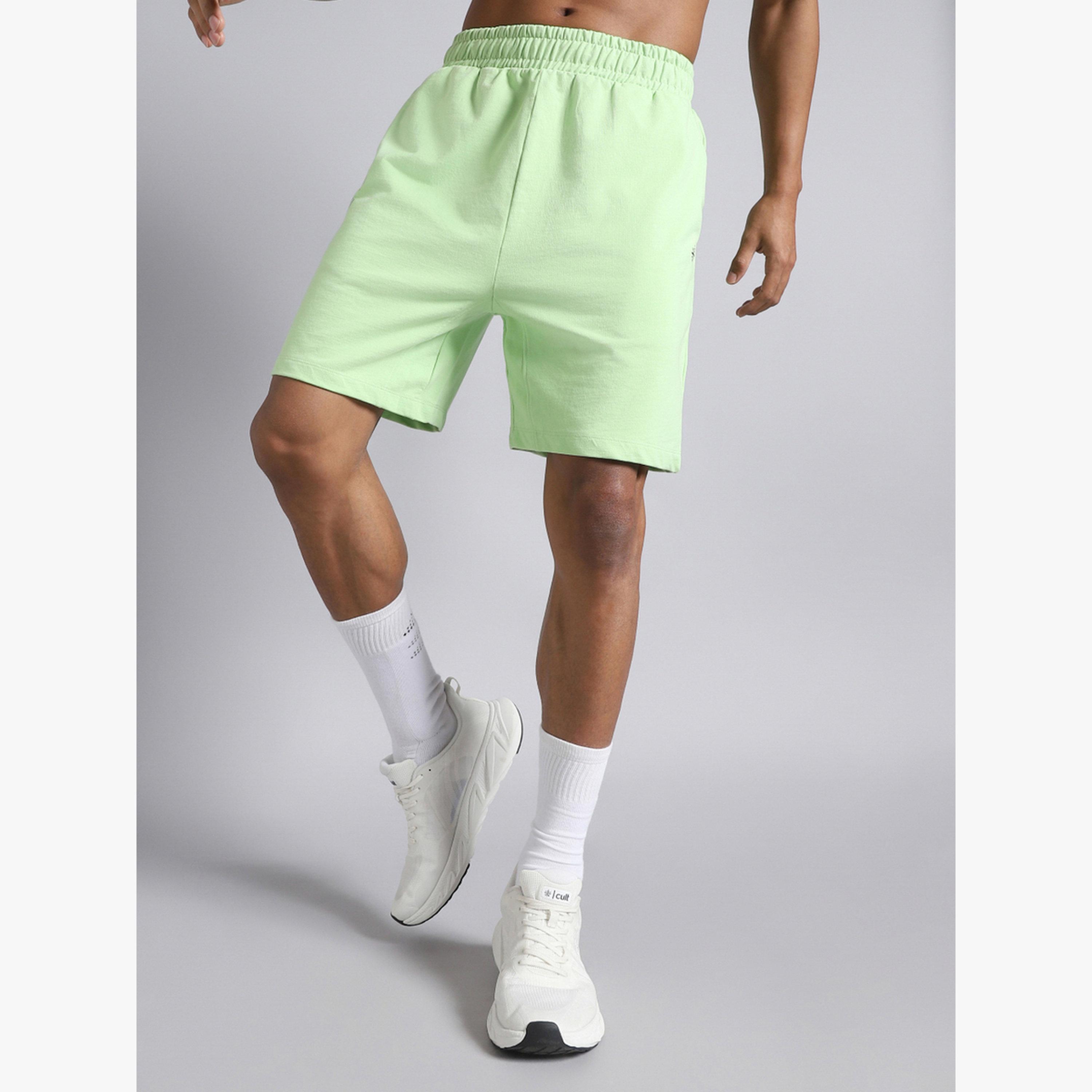 Cult X Styli Men Lime Dance Brand Carrier Shorts-sports-men-clothing-bottoms-shorts-image-1