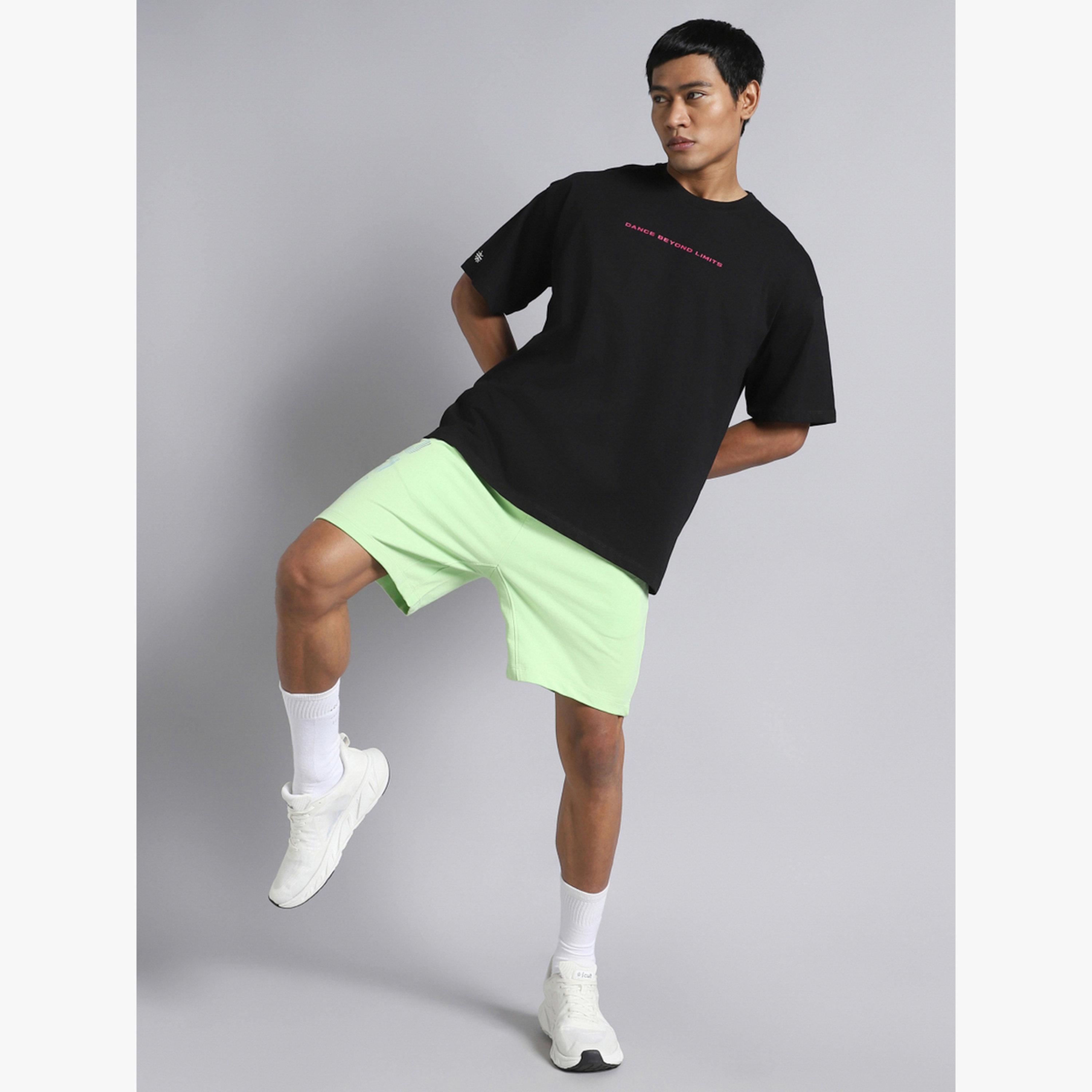 Cult X Styli Men Lime Dance Brand Carrier Shorts-sports-men-clothing-bottoms-shorts-image-2