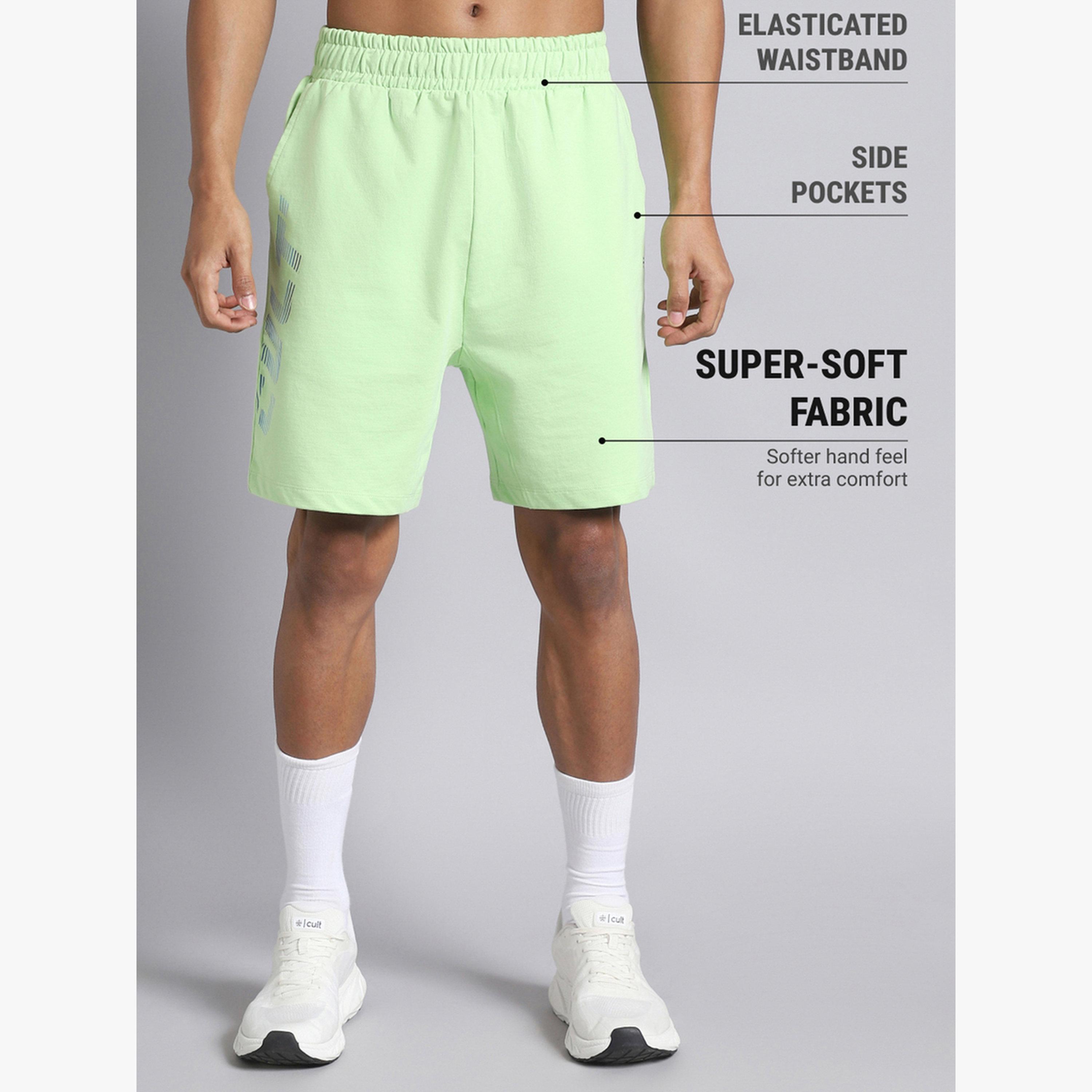 Cult X Styli Men Lime Dance Brand Carrier Shorts-sports-men-clothing-bottoms-shorts-image-5