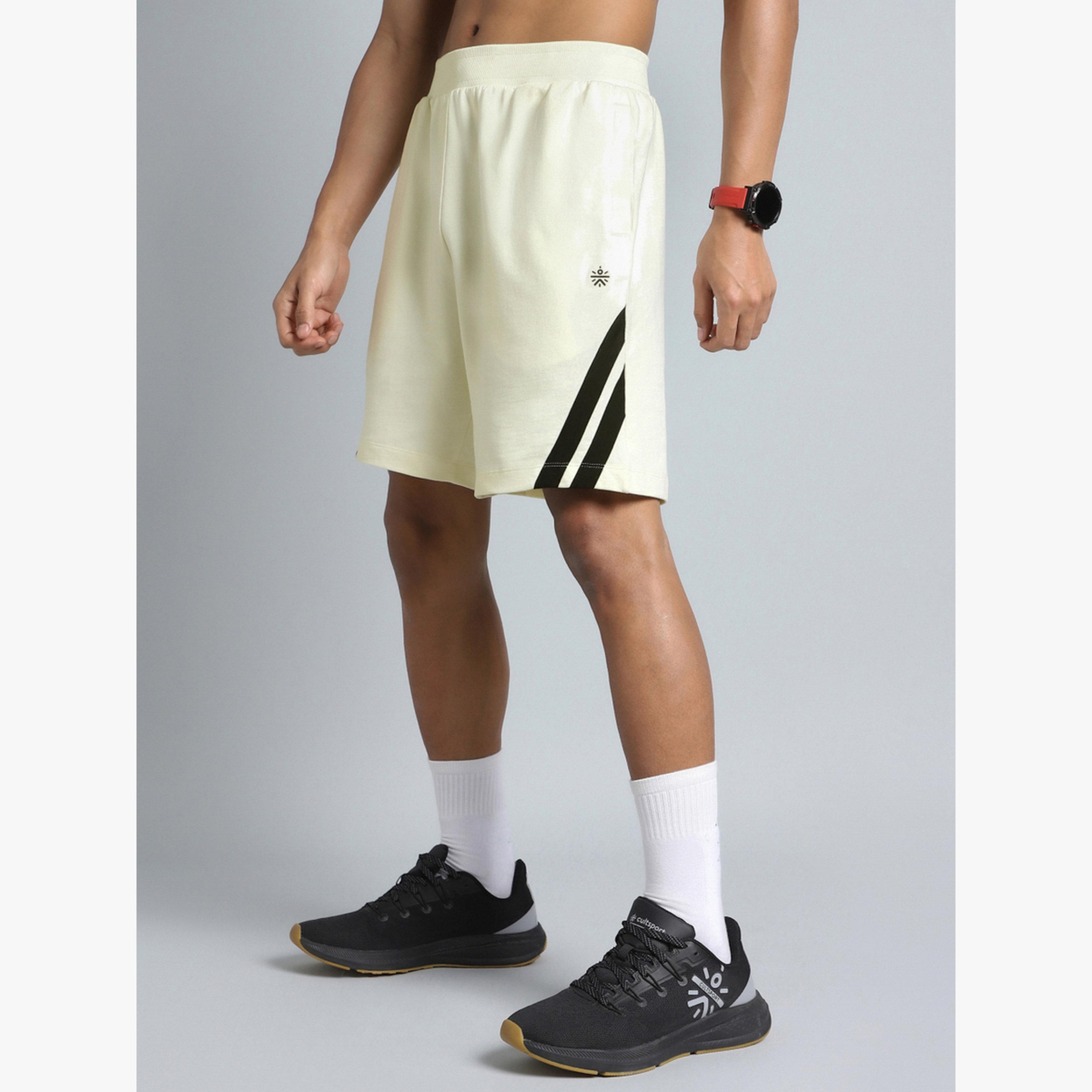 Cult X Styli Men Off White Move Easy Shorts-sports-men-clothing-bottoms-shorts-image-5