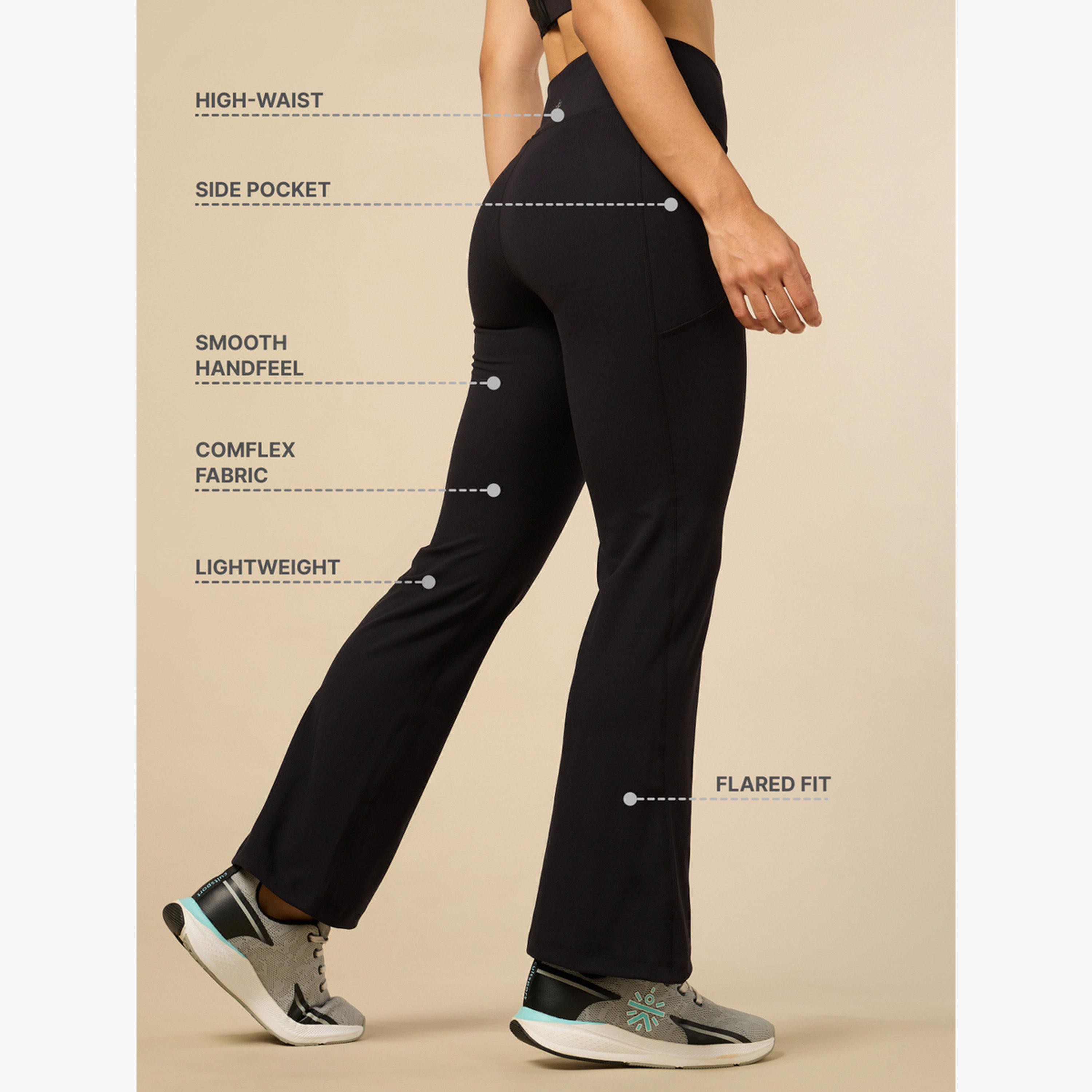 Cult X Styli Women Black Performance Flare Pants-women-clothing-bottoms-joggers-image-5