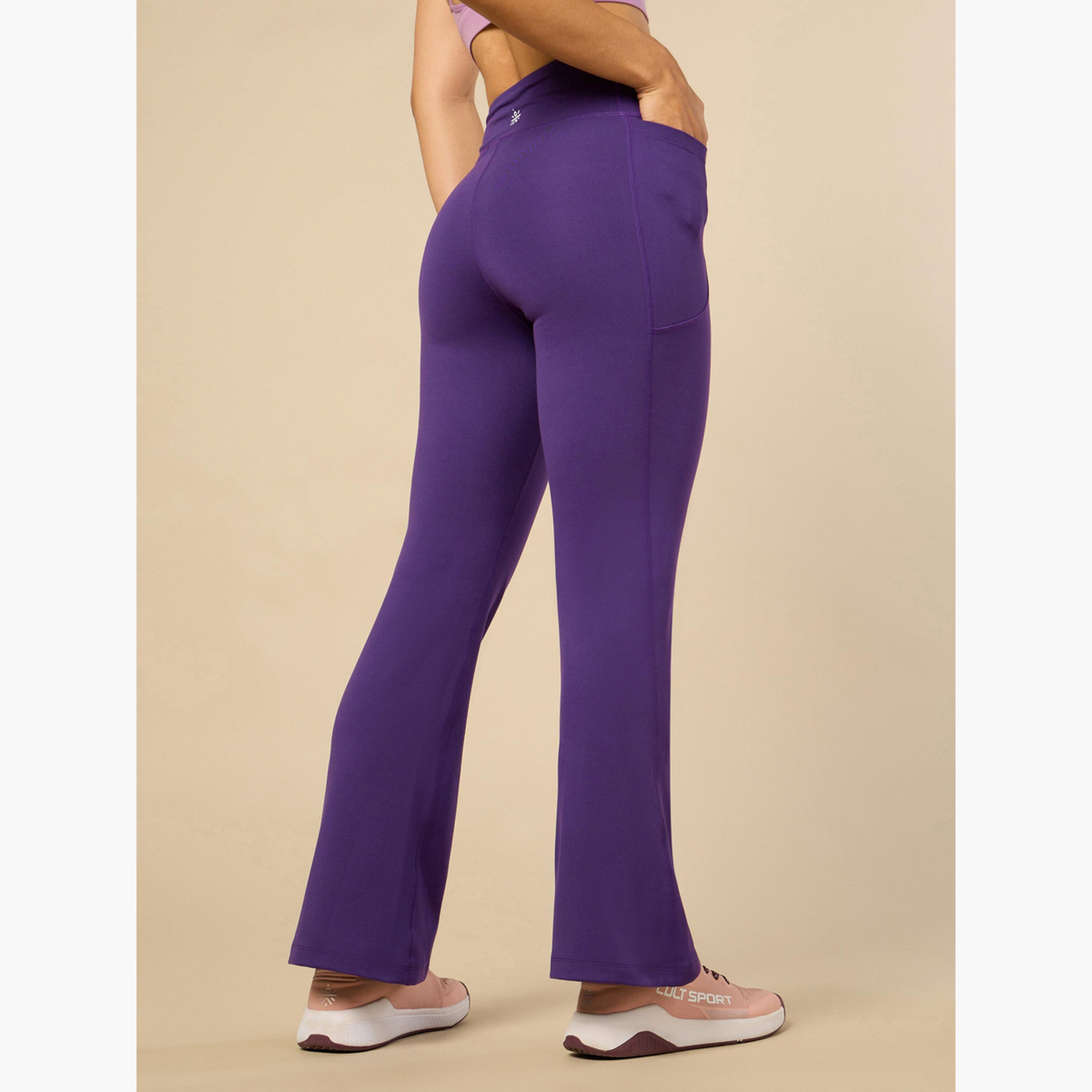 Cult X Styli Women Purple Performance Flare Pants-women-clothing-bottoms-joggers-image-6