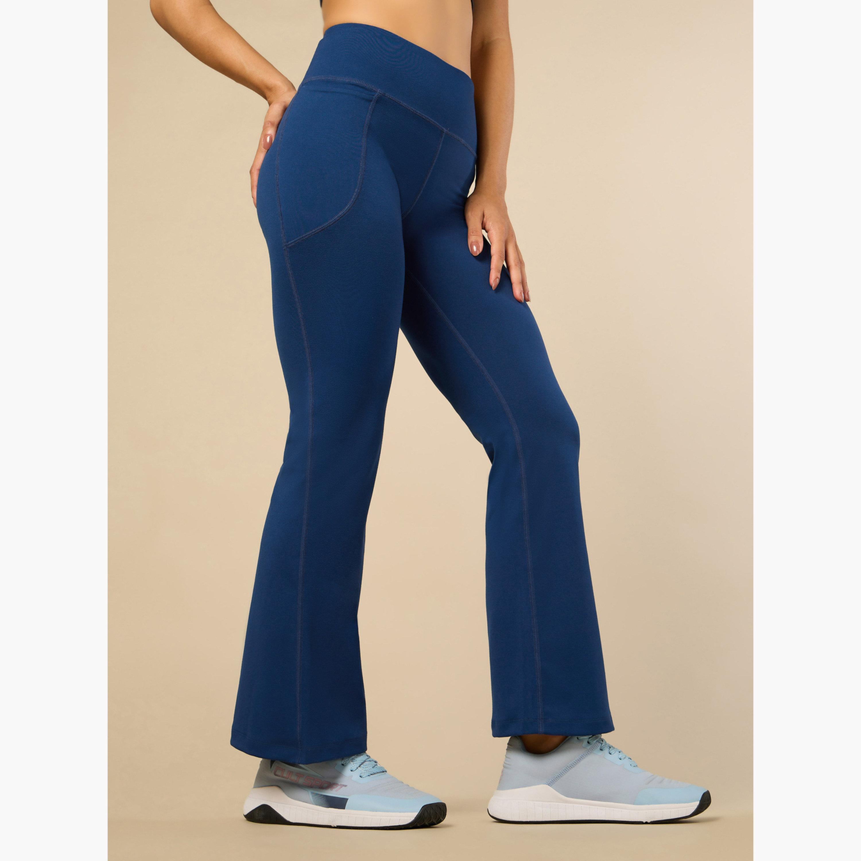 Cult X Styli Women Teal Performance Flare Pants-women-clothing-bottoms-joggers-image-4